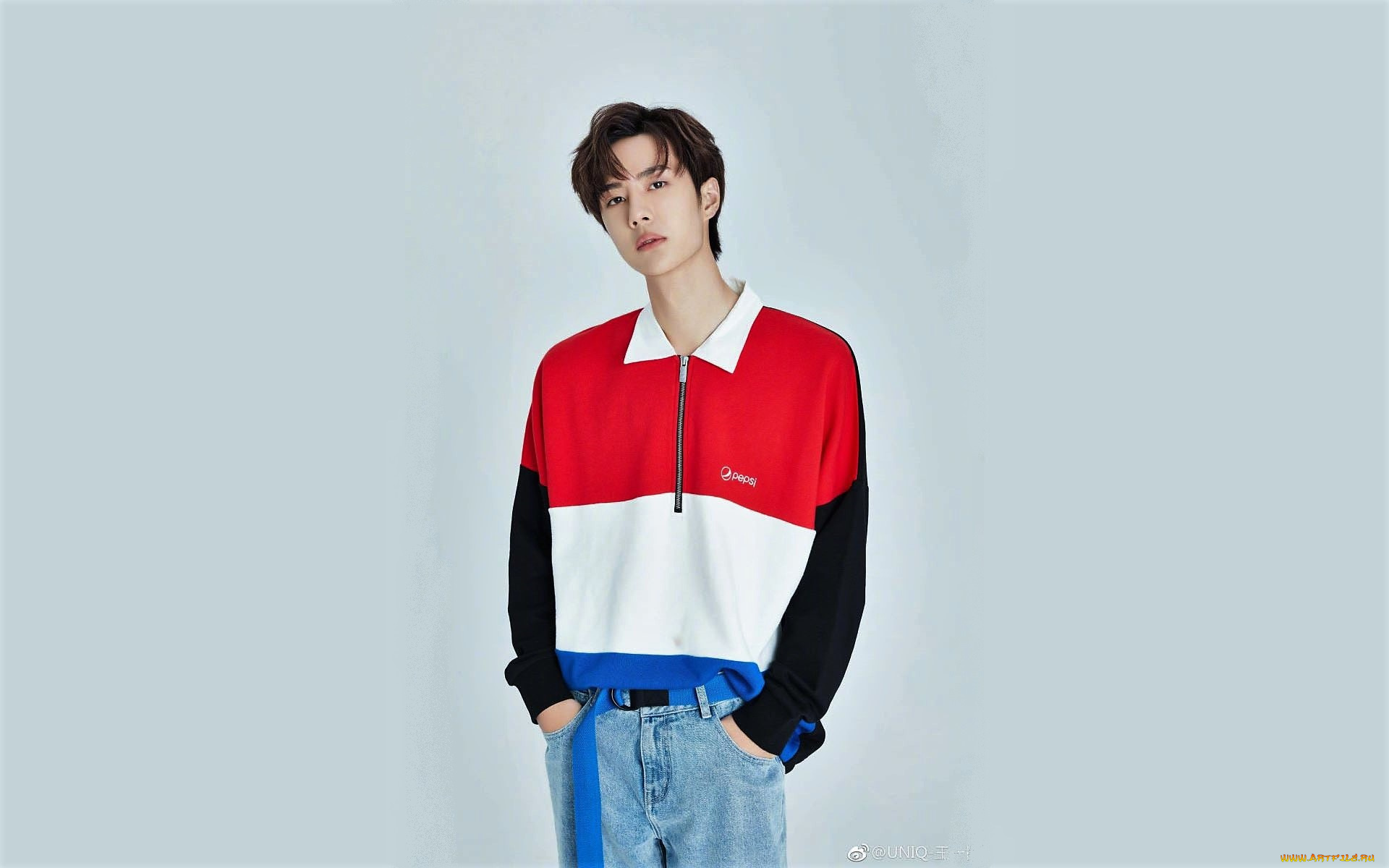мужчины, wang, yi, bo, актер, певец, свитер, джинсы