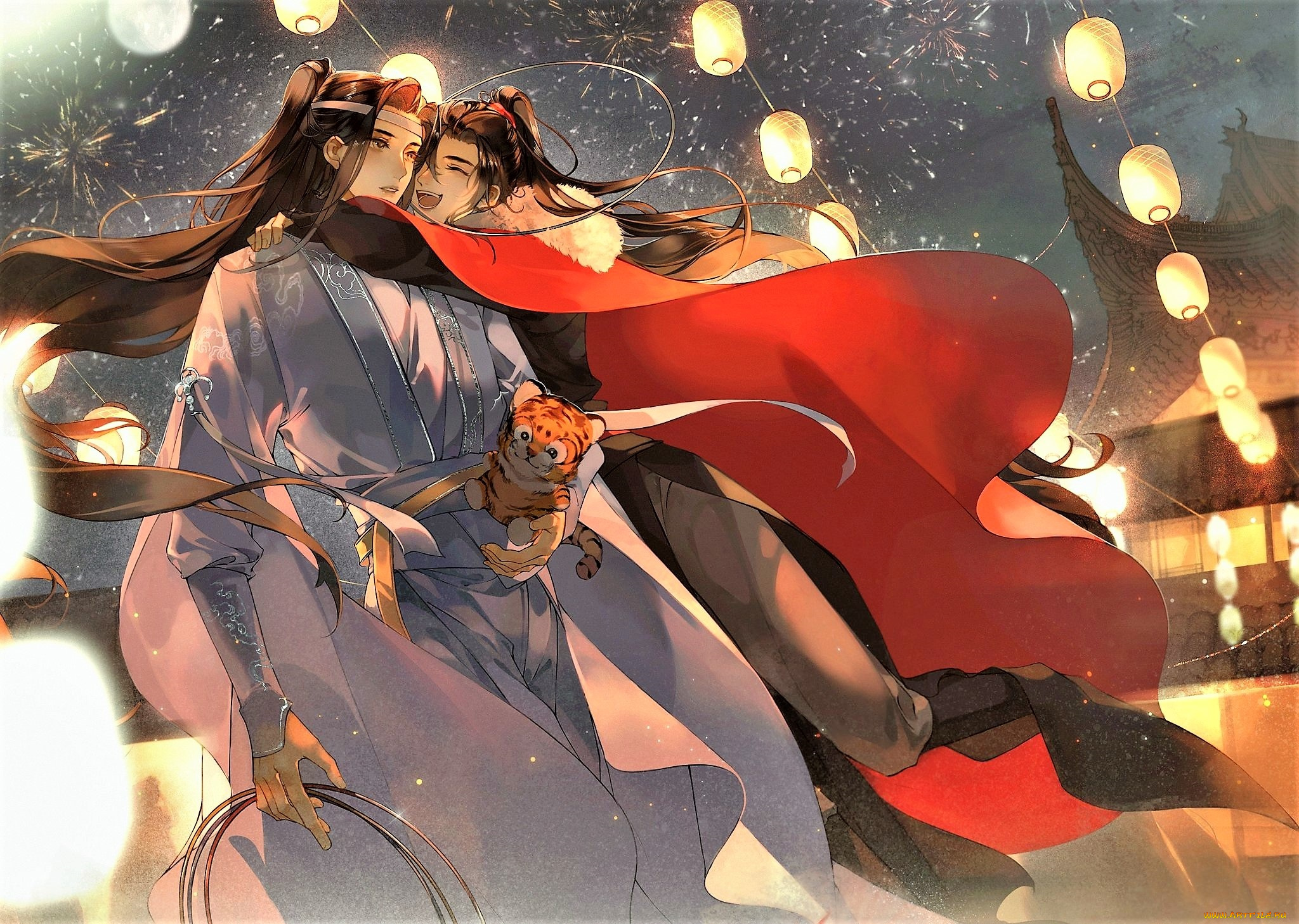 аниме, mo, dao, zu, shi, вэй, усянь, лань, ванцзы, тигренок