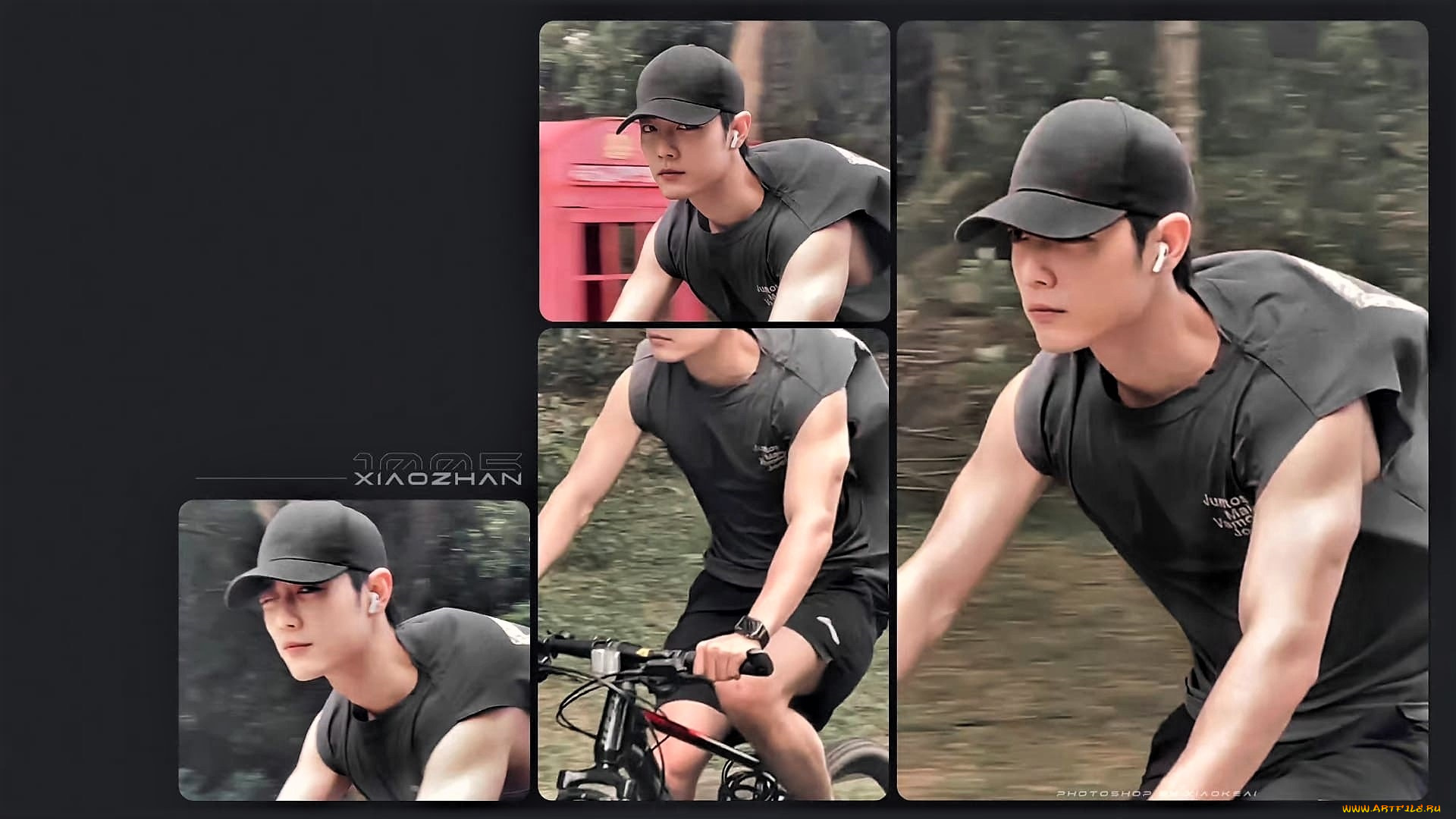 мужчины, xiao, zhan, актер, велосипед, кепка