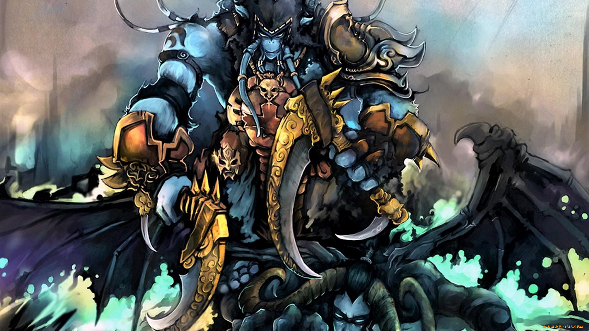 видео, игры, world, of, warcraft, демон, оружие