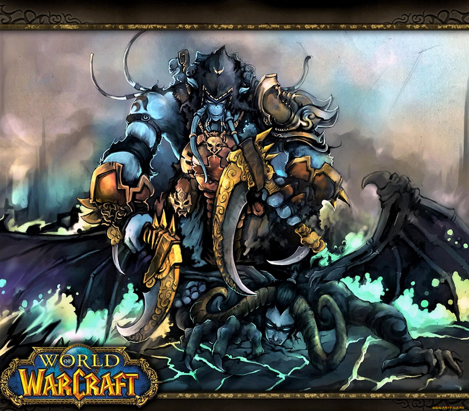 видео, игры, world, of, warcraft, демон, оружие