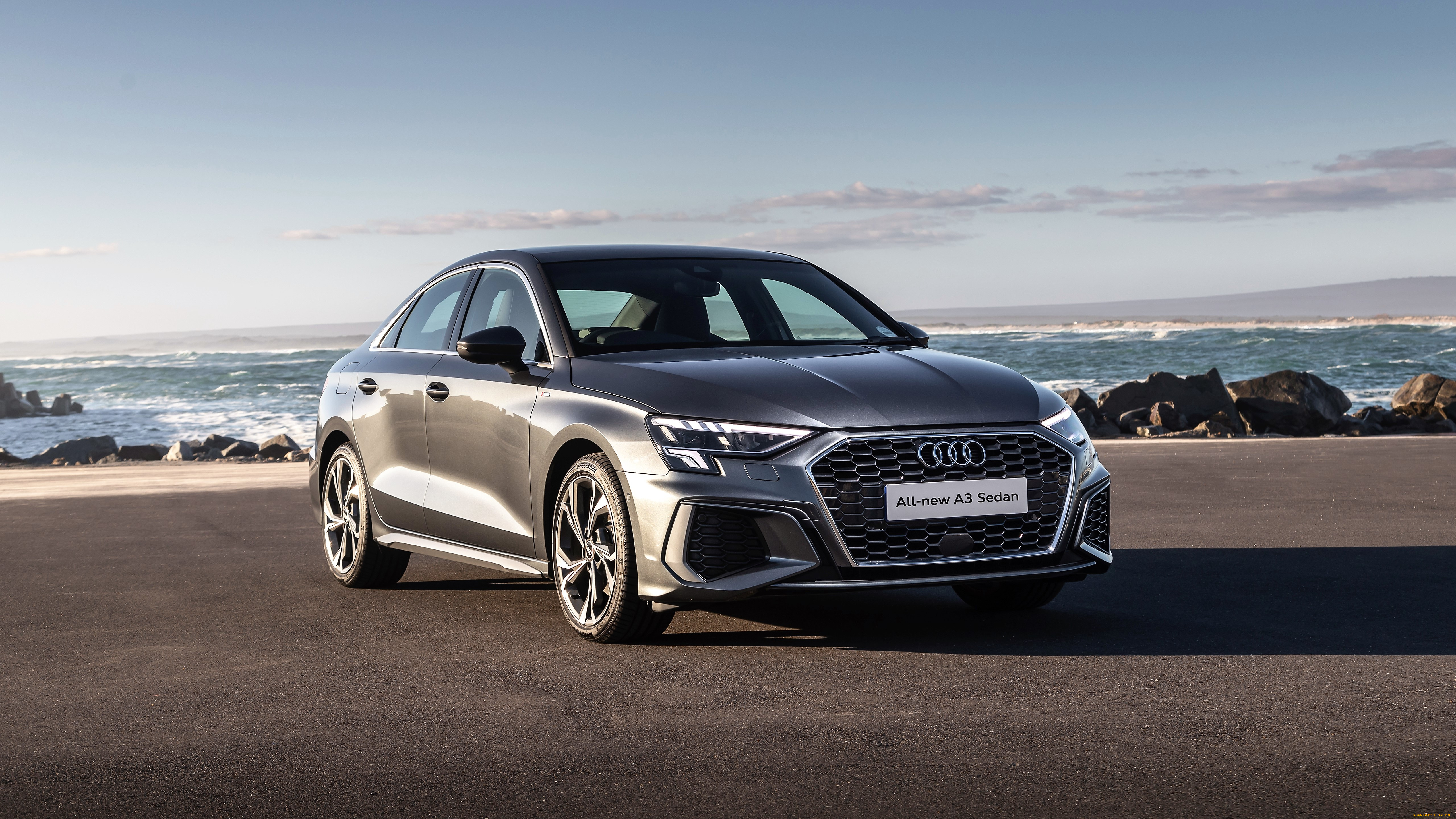 audi, a3, sedan, 35, tfsi, s, line, автомобили, audi, серебристый, море