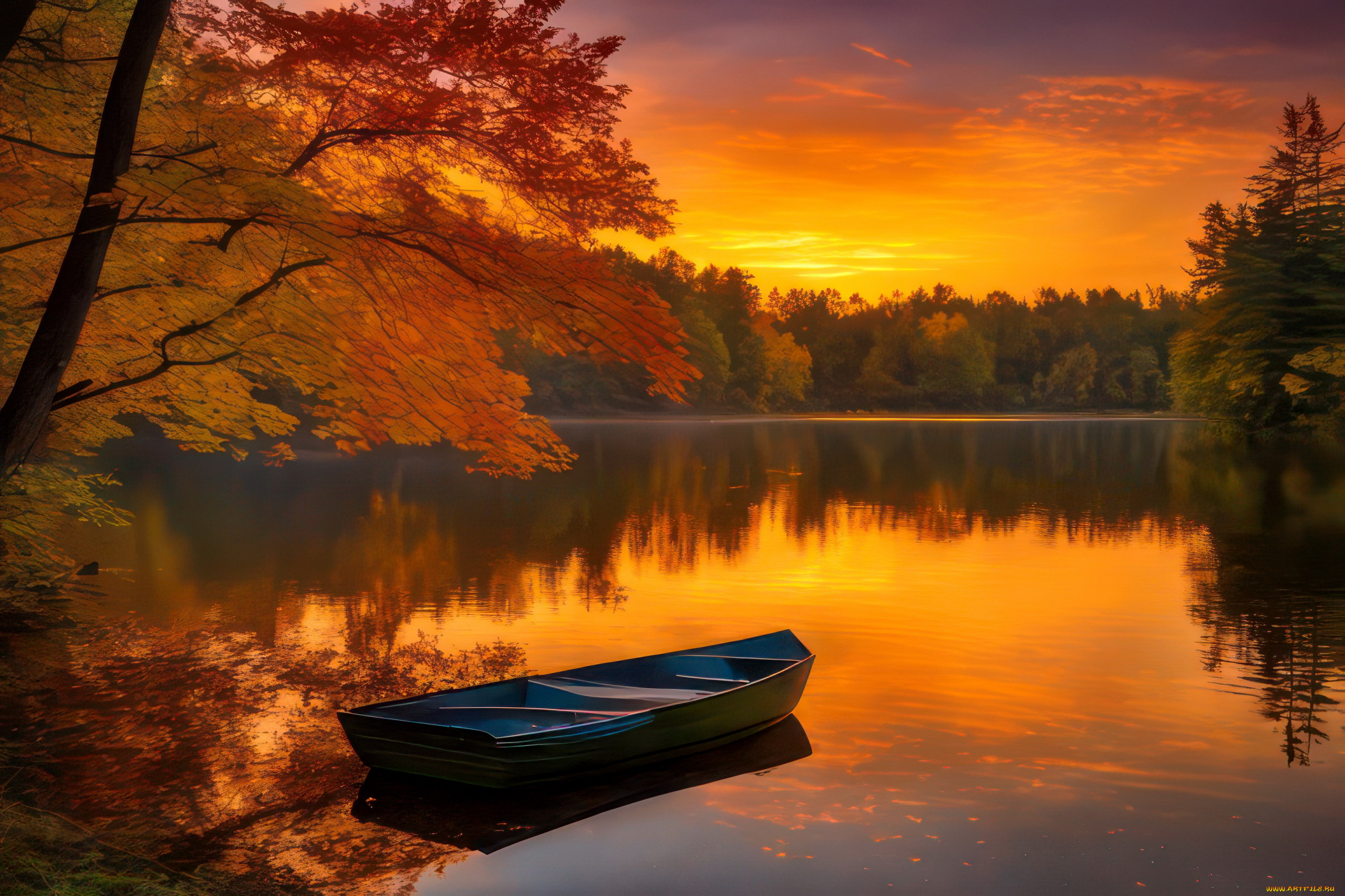 корабли, лодки, , шлюпки, закат, лодка