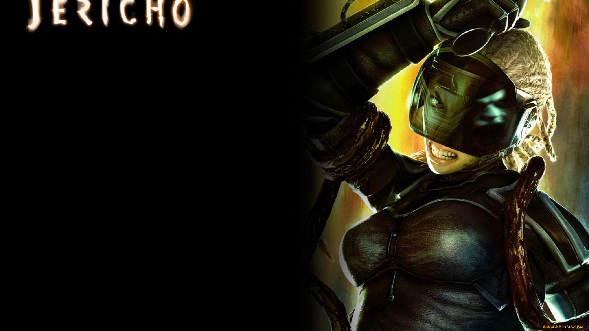 видео, игры, clive, barker`s, jericho, девушка, оружие, очки, щупальца