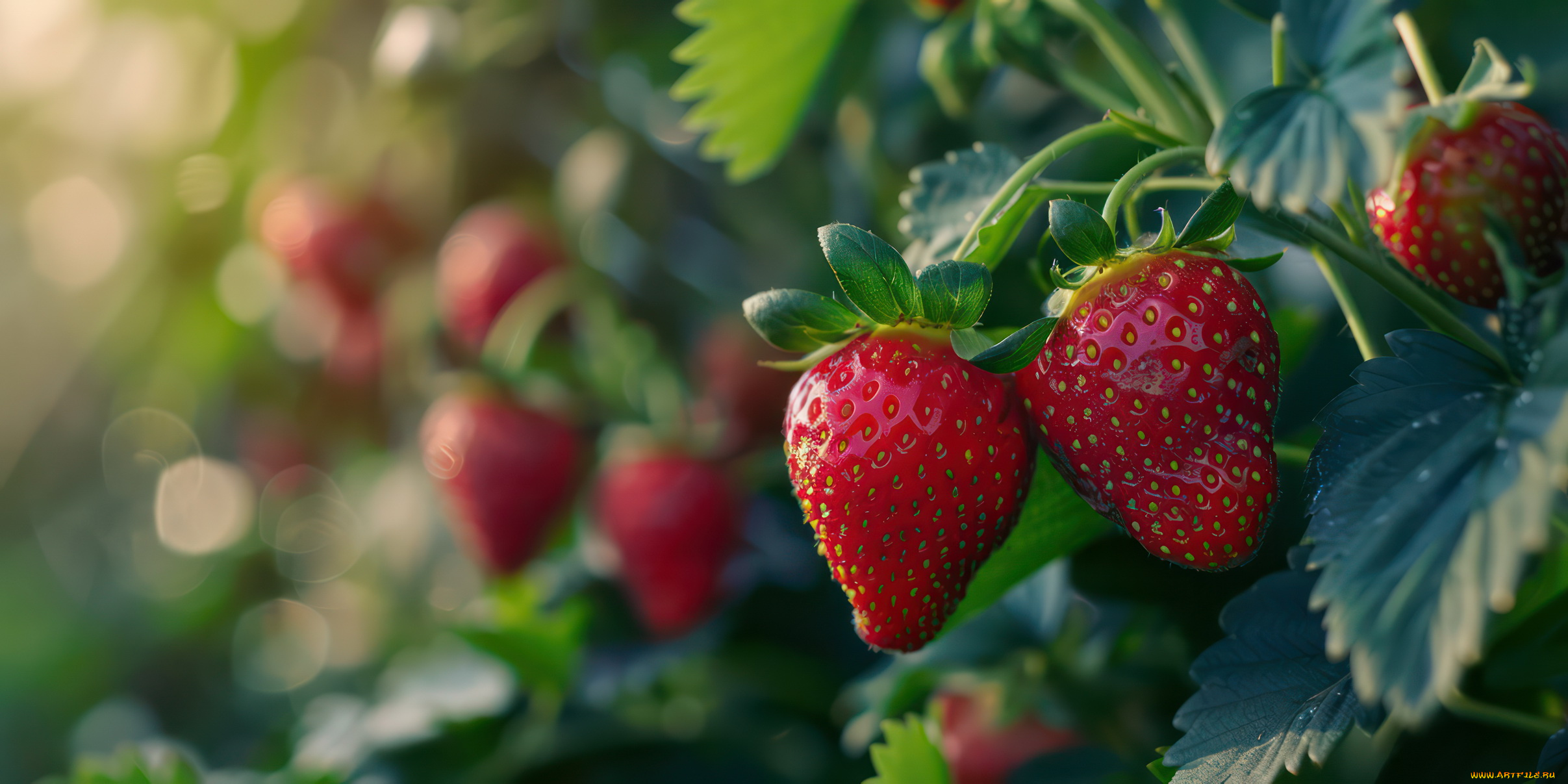 3д, графика, природа, , nature, клубника