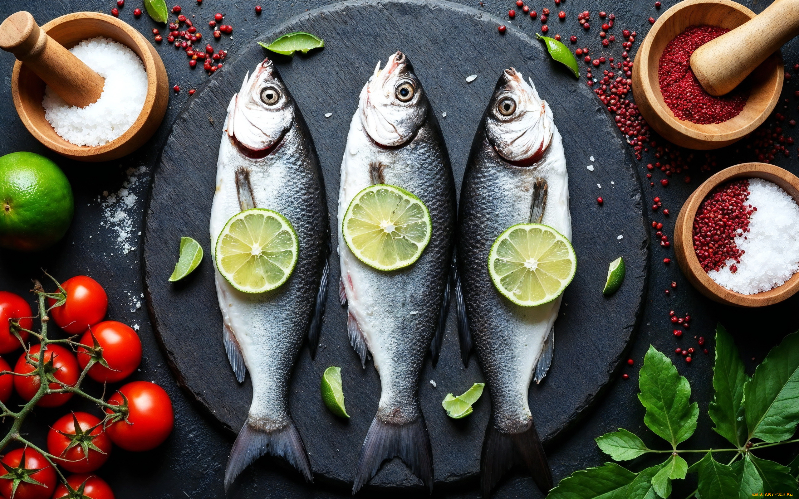 3д, графика, еда-, food, рыба