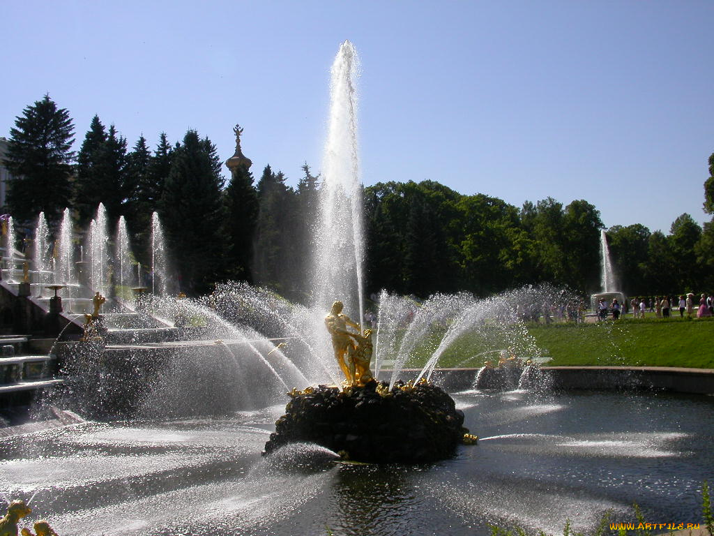 петергоф, города, санкт, петербург, россия