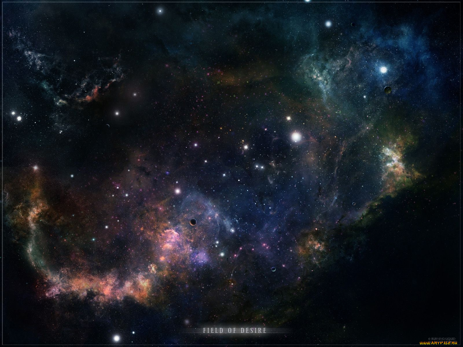 космос, галактики, туманности