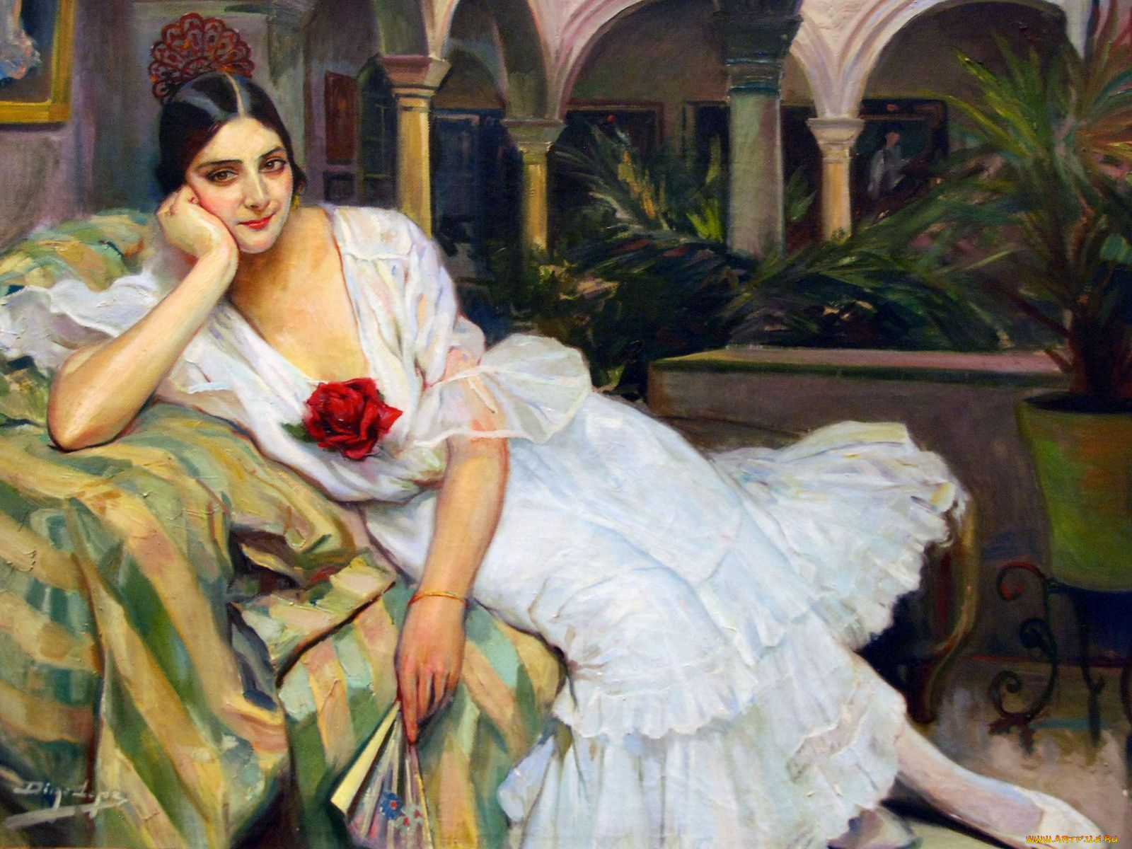 рисованные, люди, испанка