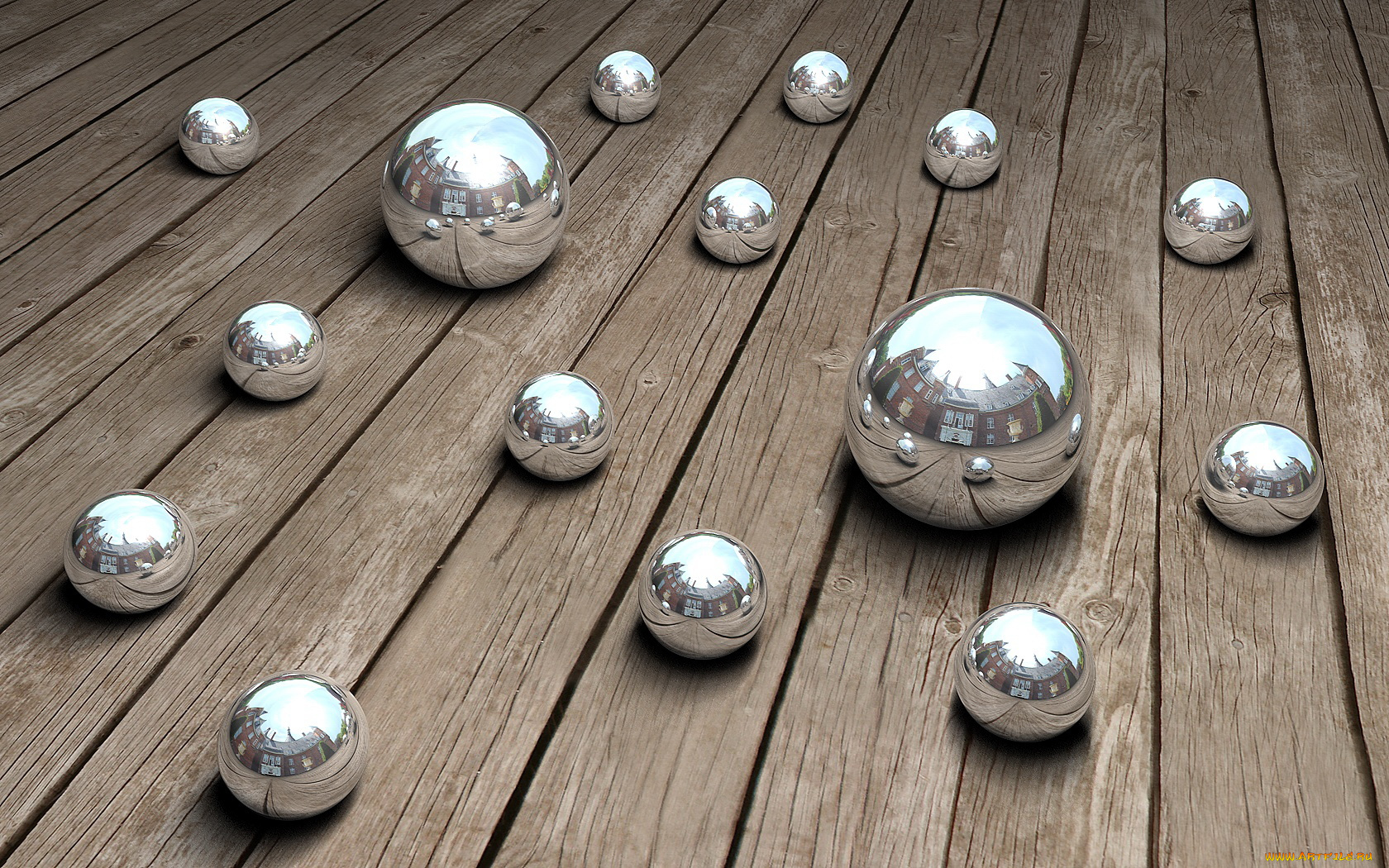 3д, графика, шары