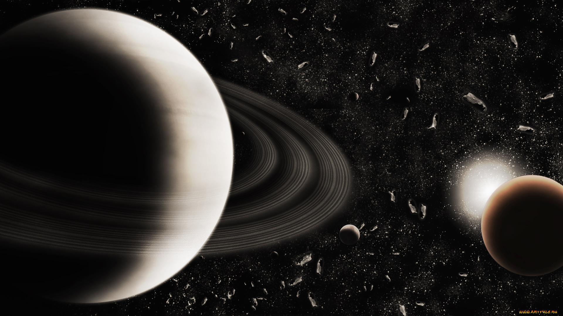 космос, арт, планеты