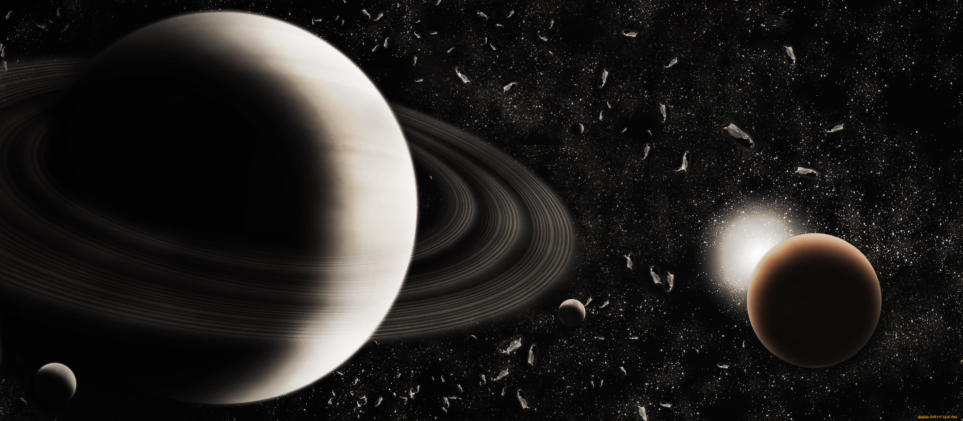 космос, арт, планеты