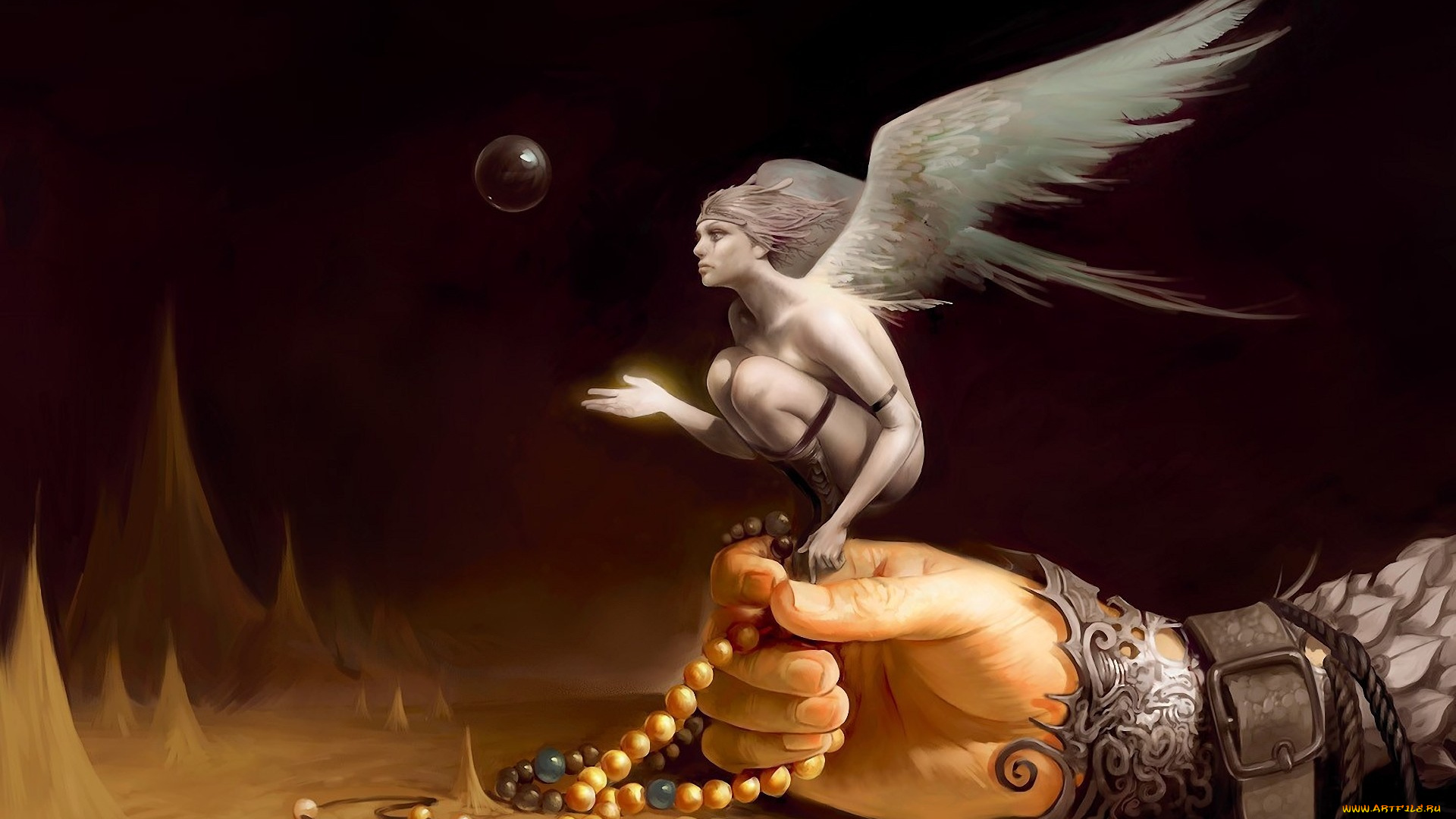 фэнтези, ангелы, рука