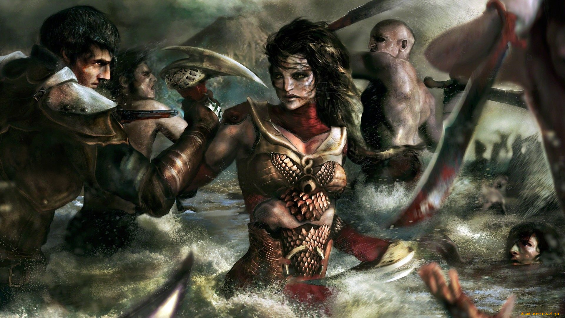 фэнтези, люди, сражение