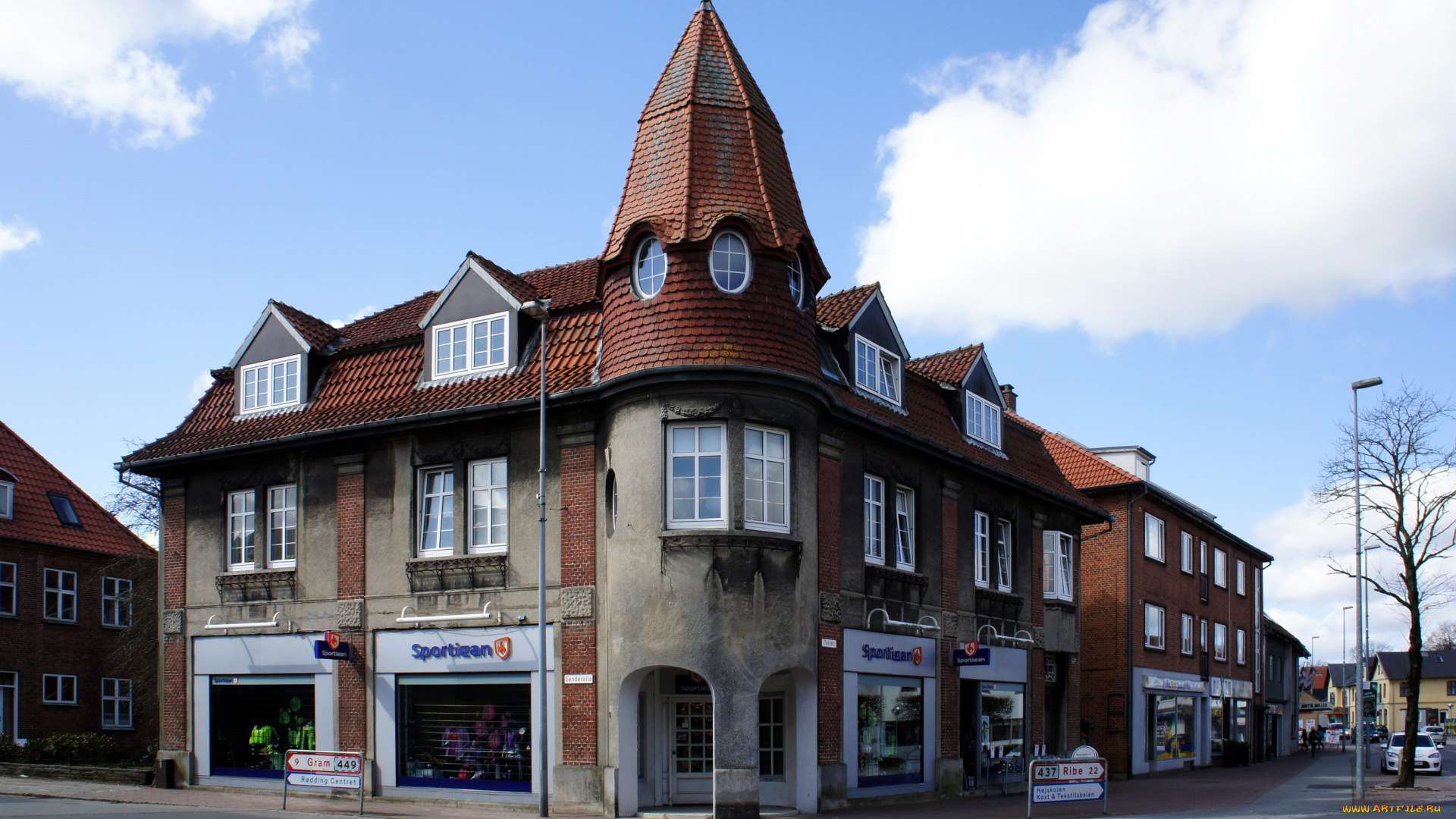 города, здания, дома, облака, дом