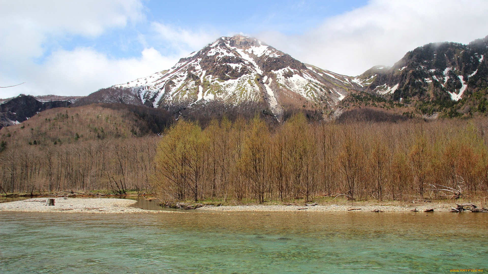 природа, реки, озера, вода, днревья, снег, горы