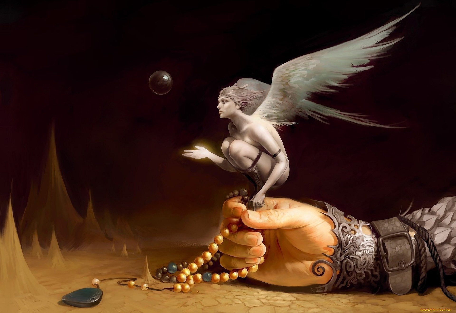 фэнтези, ангелы, рука