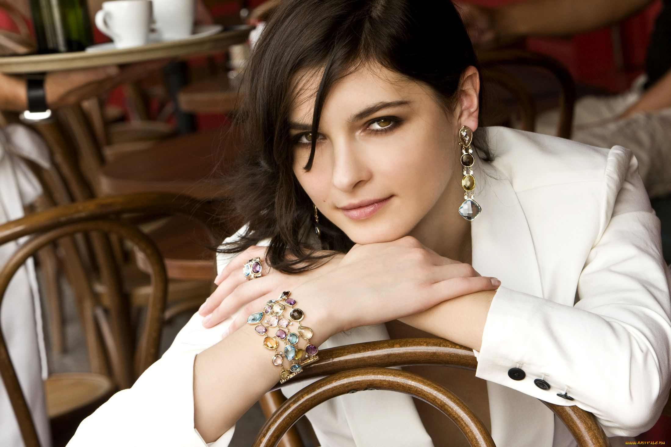 -Unsort, Брюнетки, Шатенки, девушки, unsort, брюнетки, шатенки, серьги, браслет, пиджак