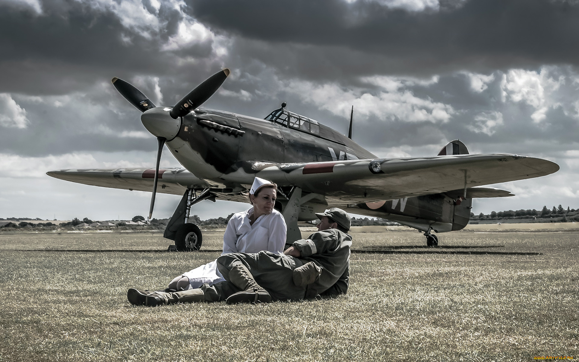 авиация, лёгкие, одномоторные, самолёты, пилот, пропеллер, hawker, hurricane