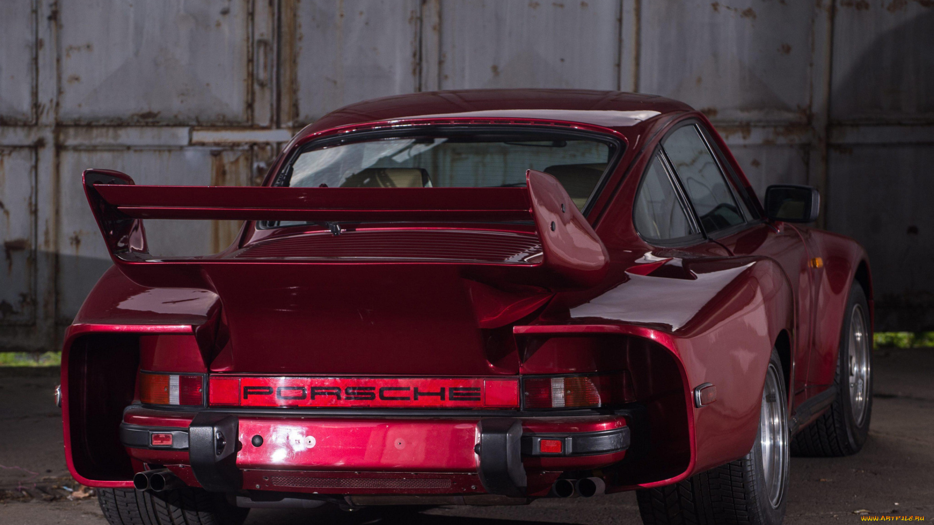 автомобили, porsche, красный, street, 935