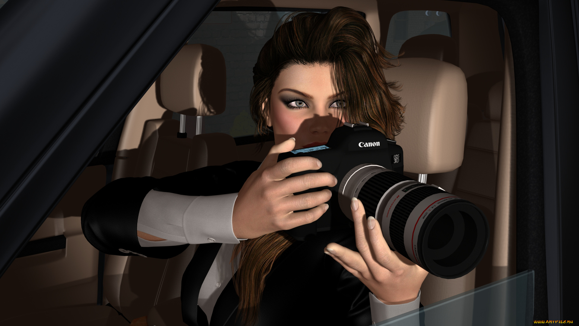 reporter, 3д, графика, люди, , people, фоторепортер