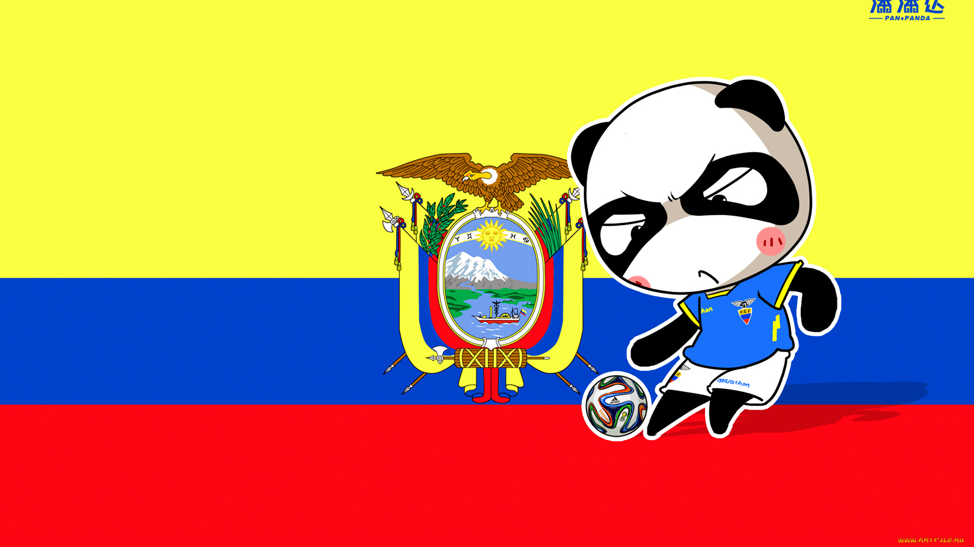 спорт, 3d, рисованные, панда, флаг, мяч, чемпионат, бразилия, 2014г