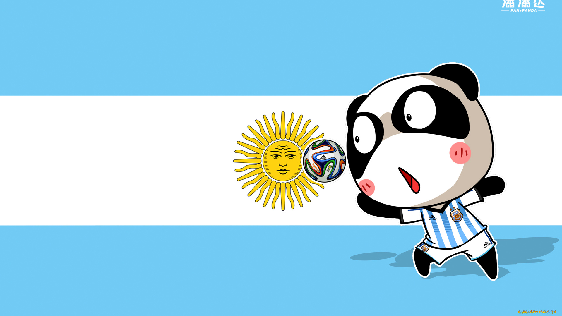 спорт, 3d, рисованные, панда, флаг, мяч, чемпионат, бразилия, 2014г