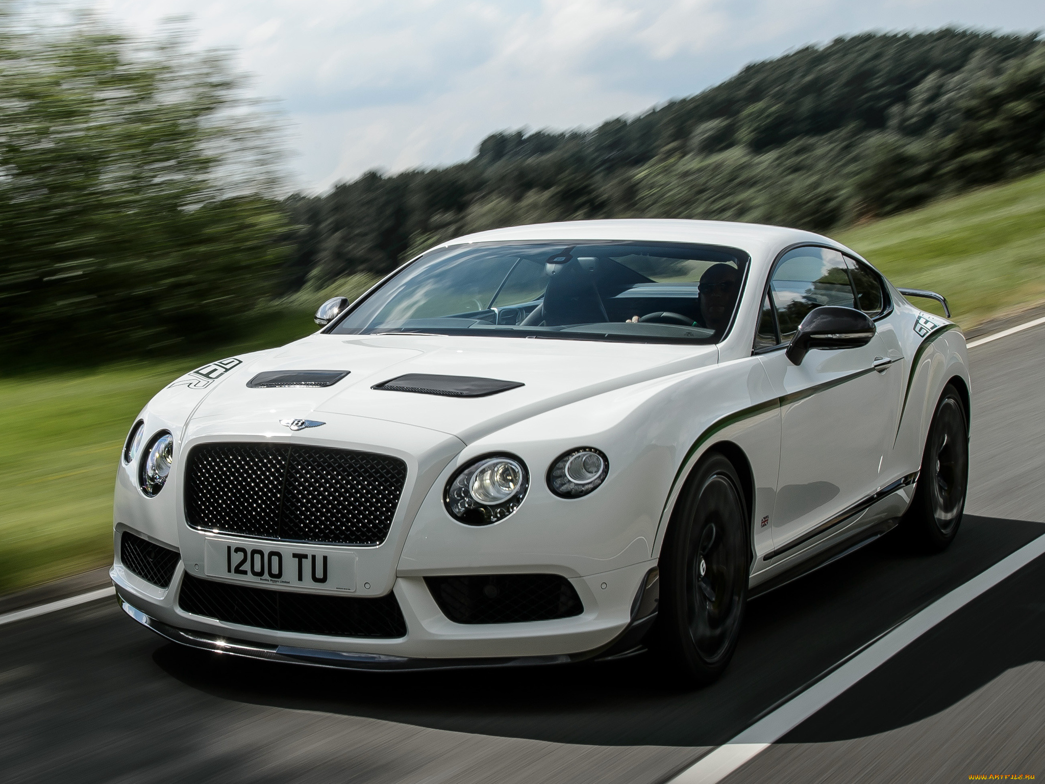 автомобили, bentley, 2014г, gt3-r, continental, светлый