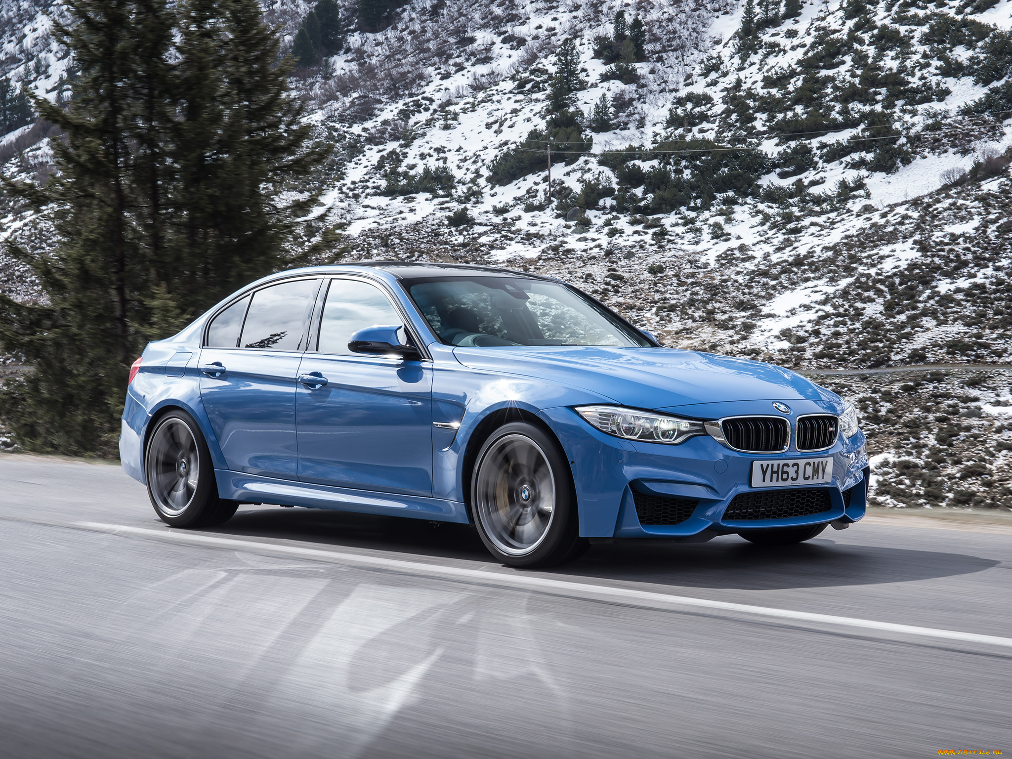 автомобили, bmw, синий, f80, 2014г, uk-spec, m3
