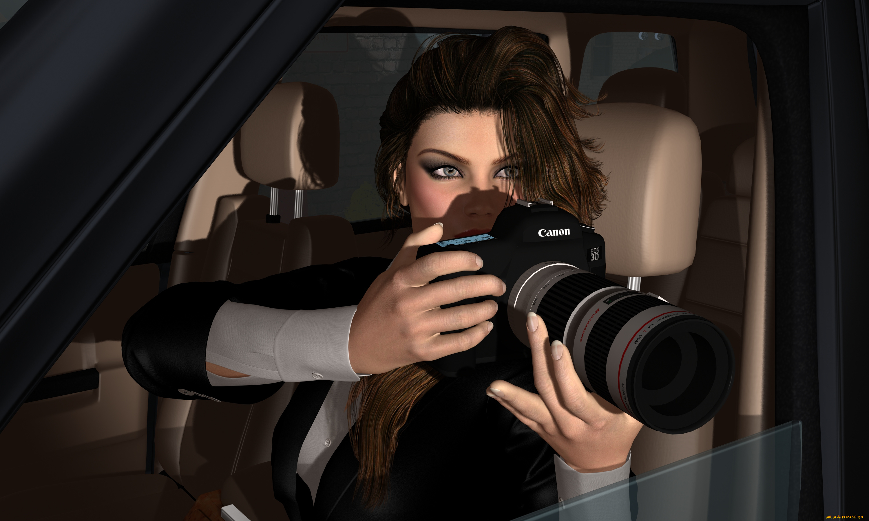 reporter, 3д, графика, люди, , people, фоторепортер