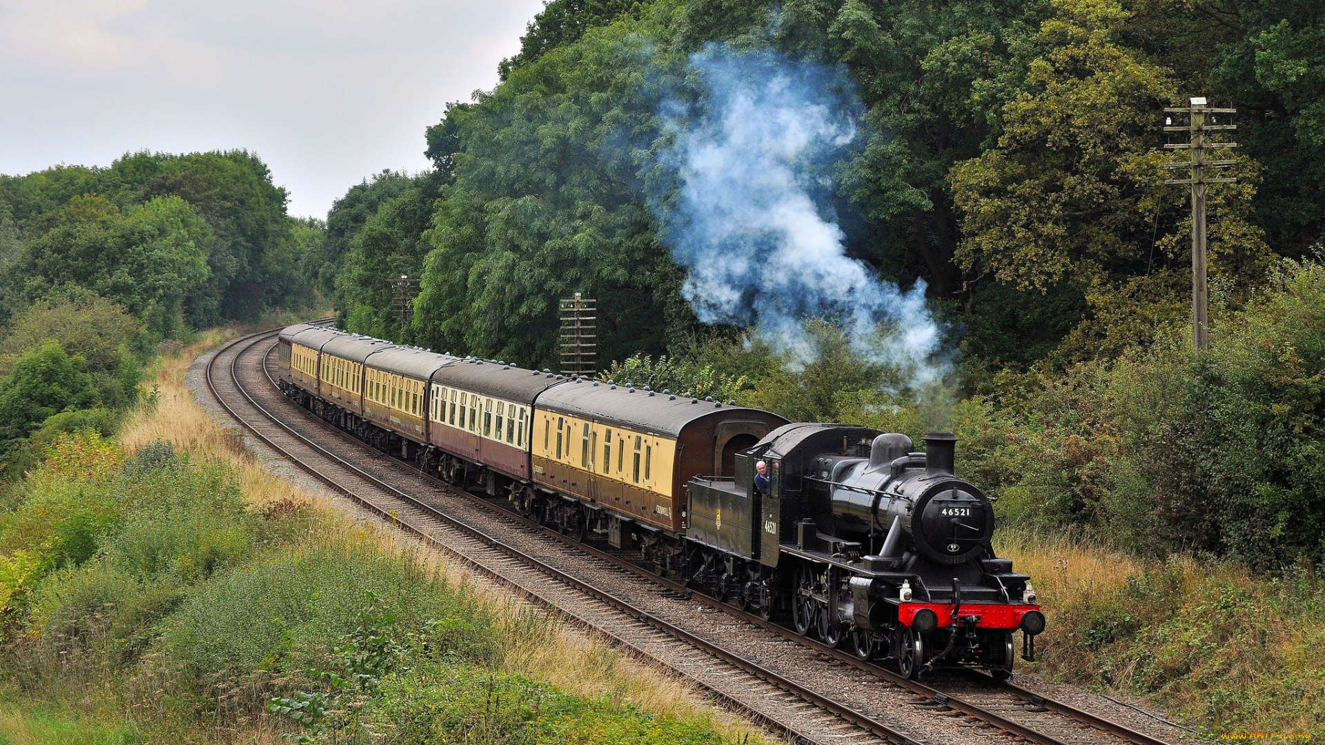 техника, паровозы, дорога, паровоз, рельсы, железная