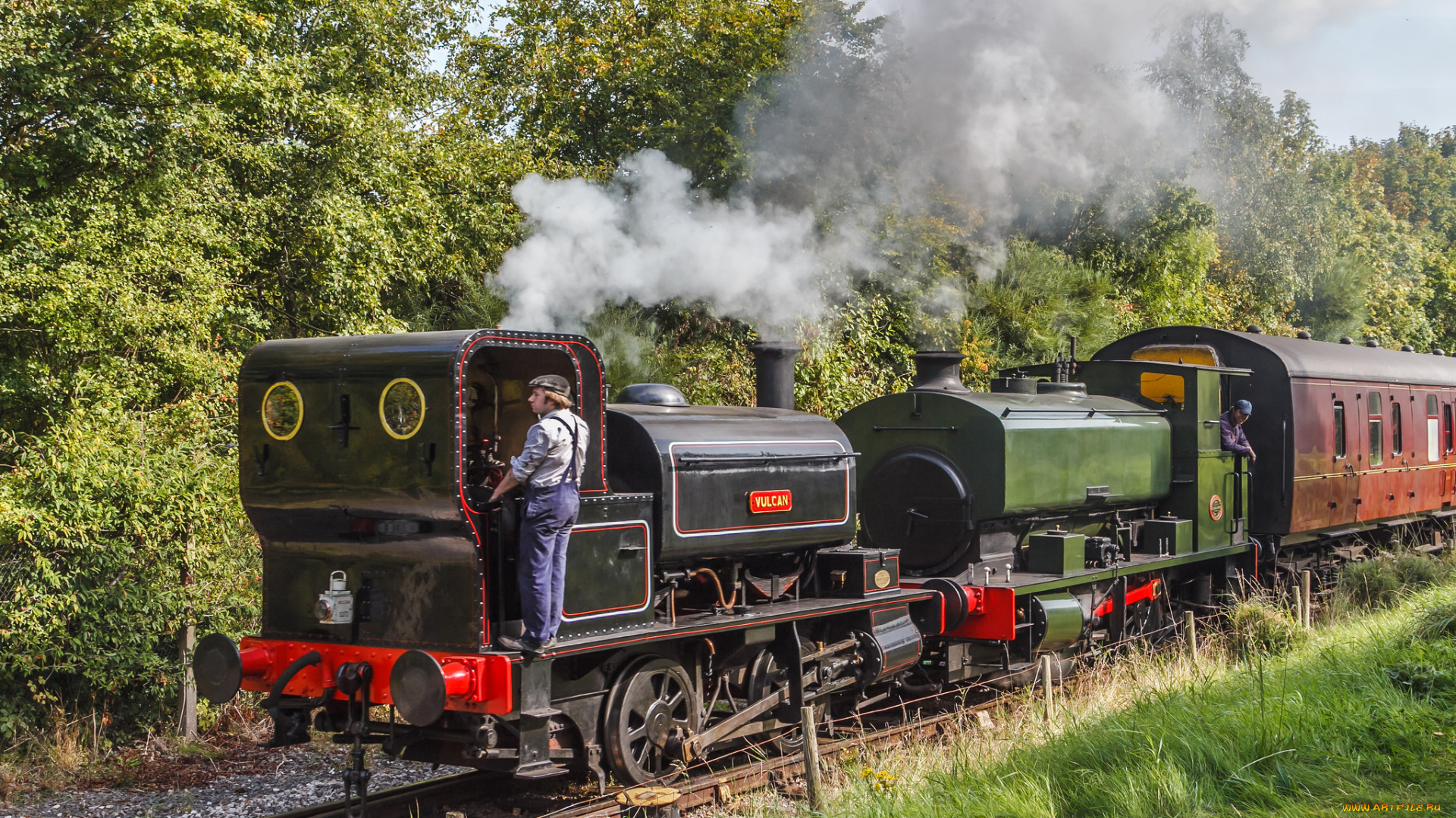 техника, паровозы, дорога, железная, паровоз, рельсы