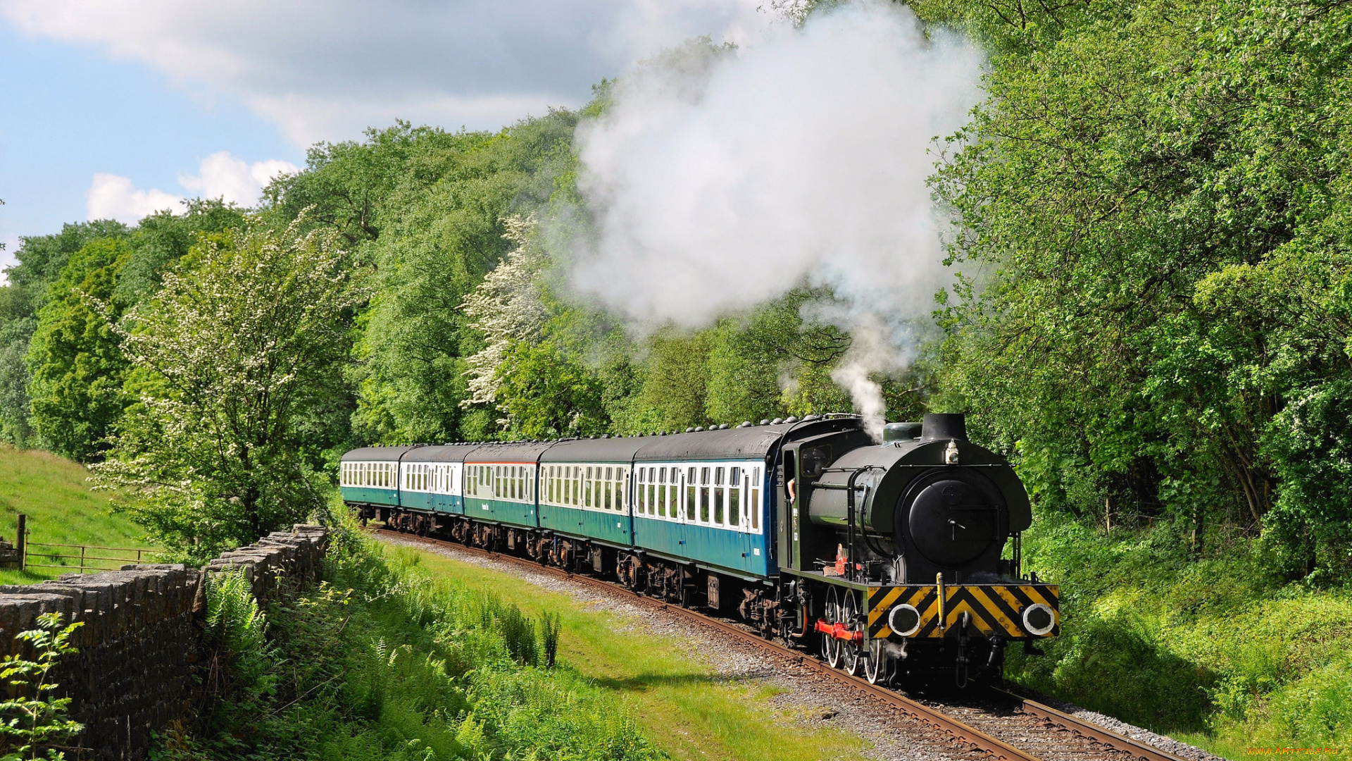 техника, паровозы, дорога, железная, паровоз, рельсы