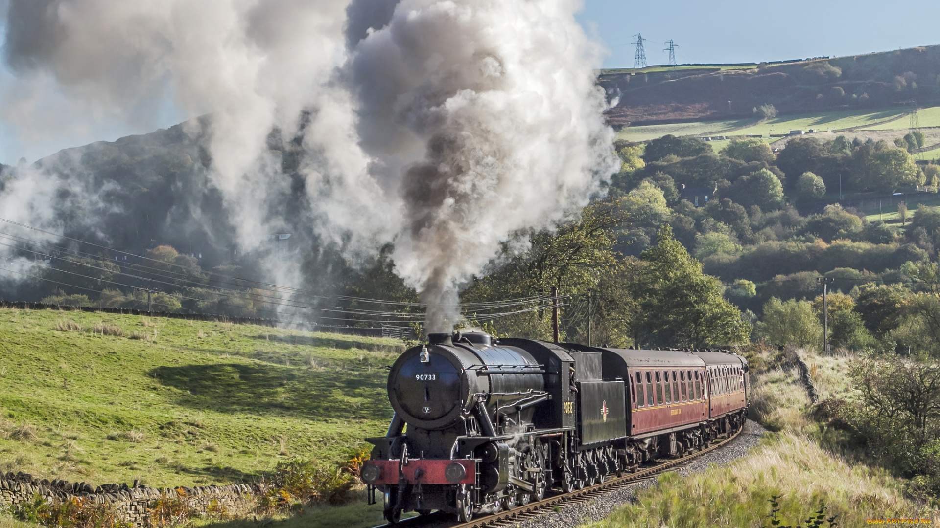 техника, паровозы, дорога, железная, рельсы, паровоз