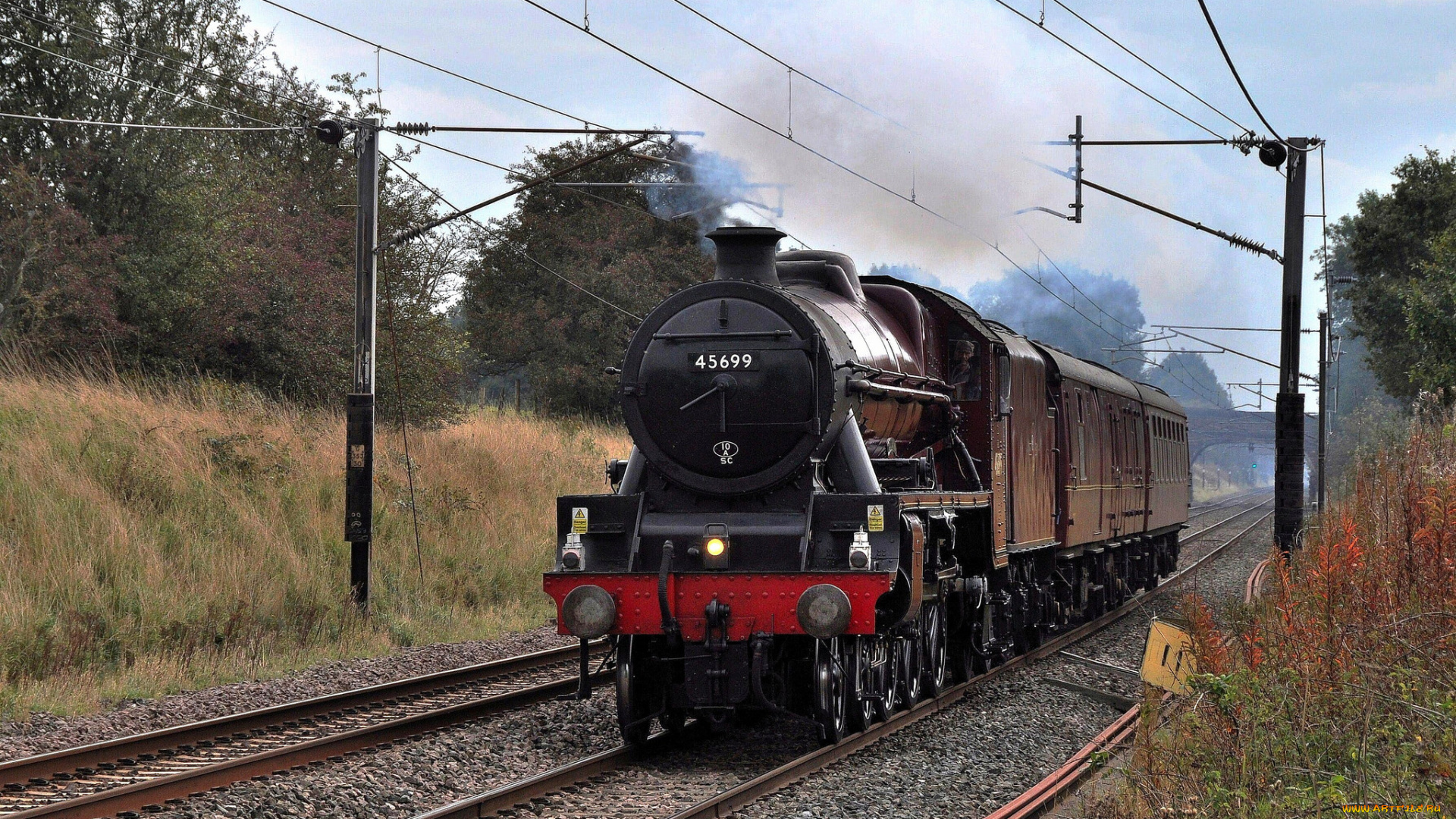 техника, паровозы, дорога, железная, рельсы, паровоз