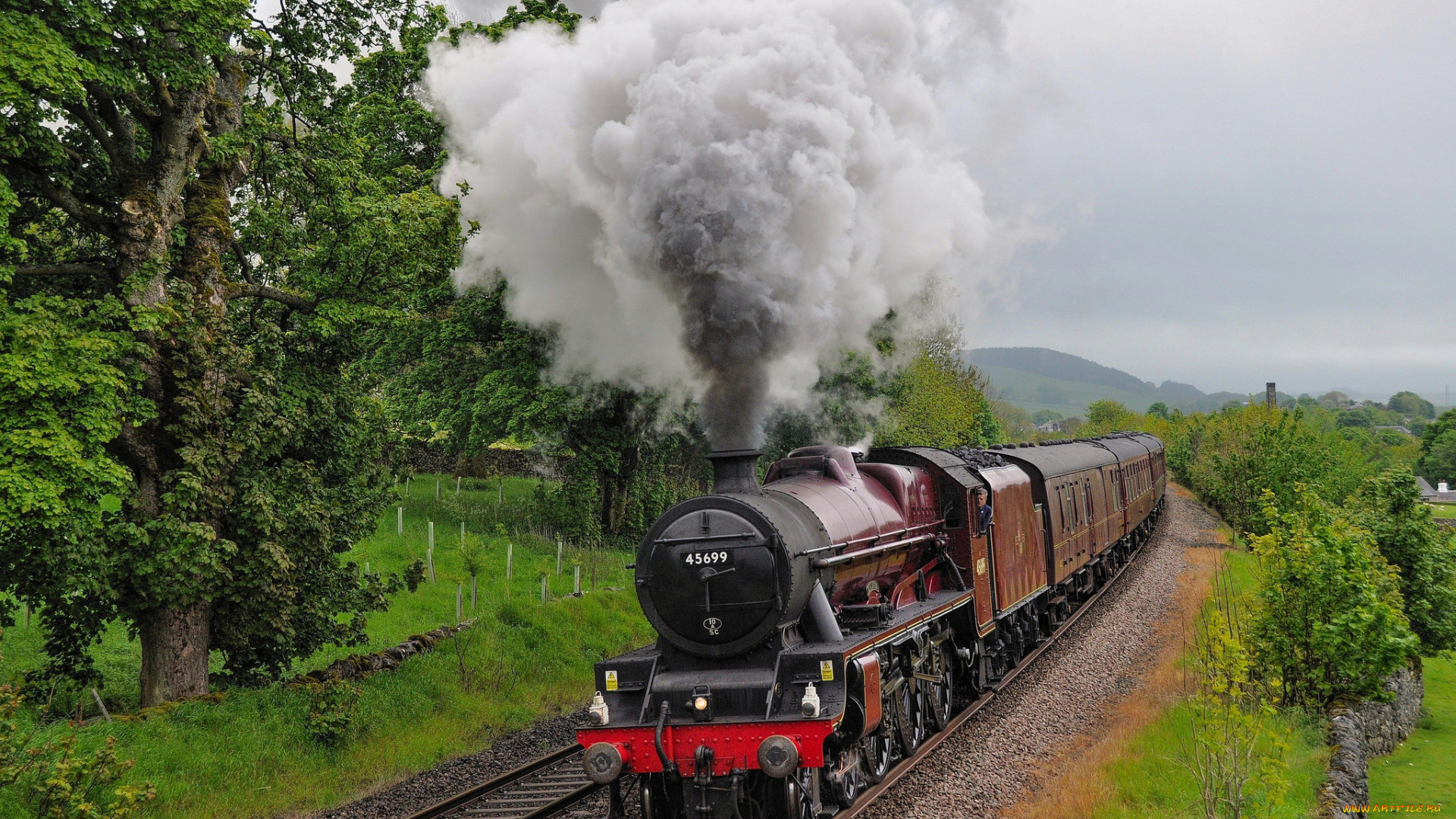 техника, паровозы, паровоз, дорога, рельсы, железная