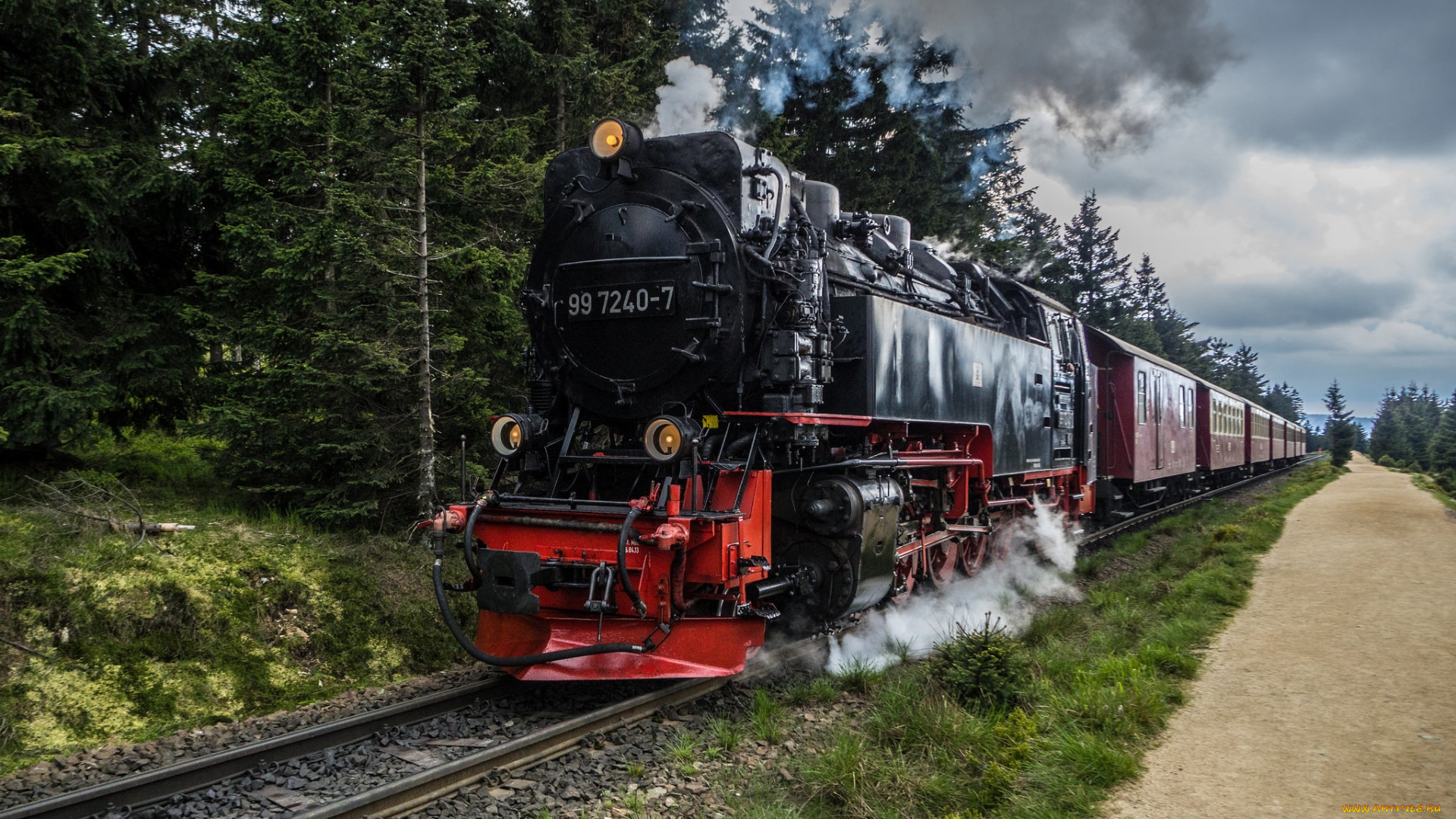 техника, паровозы, паровоз, рельсы, дорога, железная