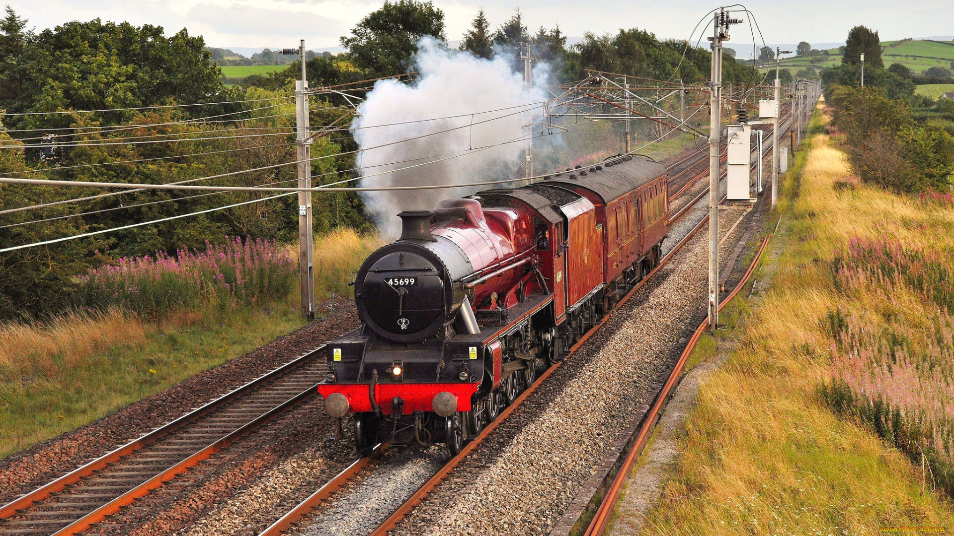 техника, паровозы, паровоз, рельсы, дорога, железная