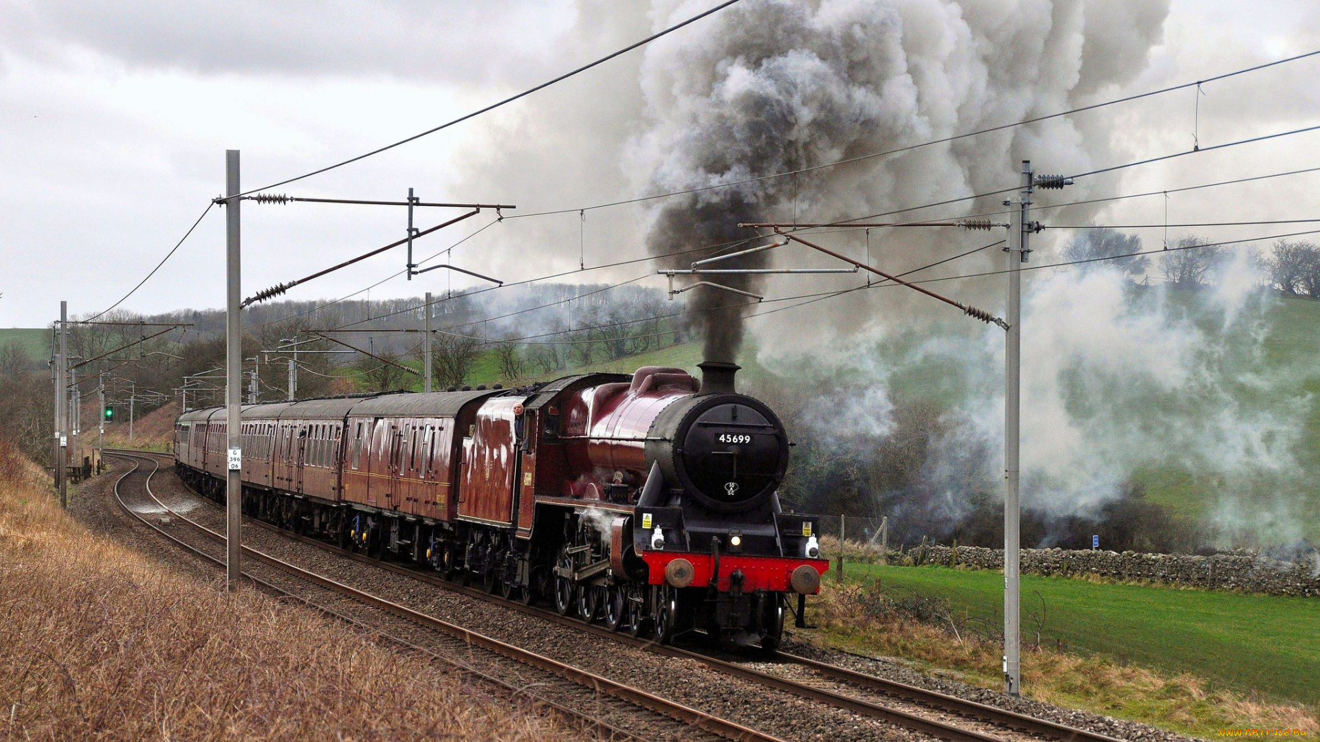 техника, паровозы, паровоз, рельсы, дорога, железная