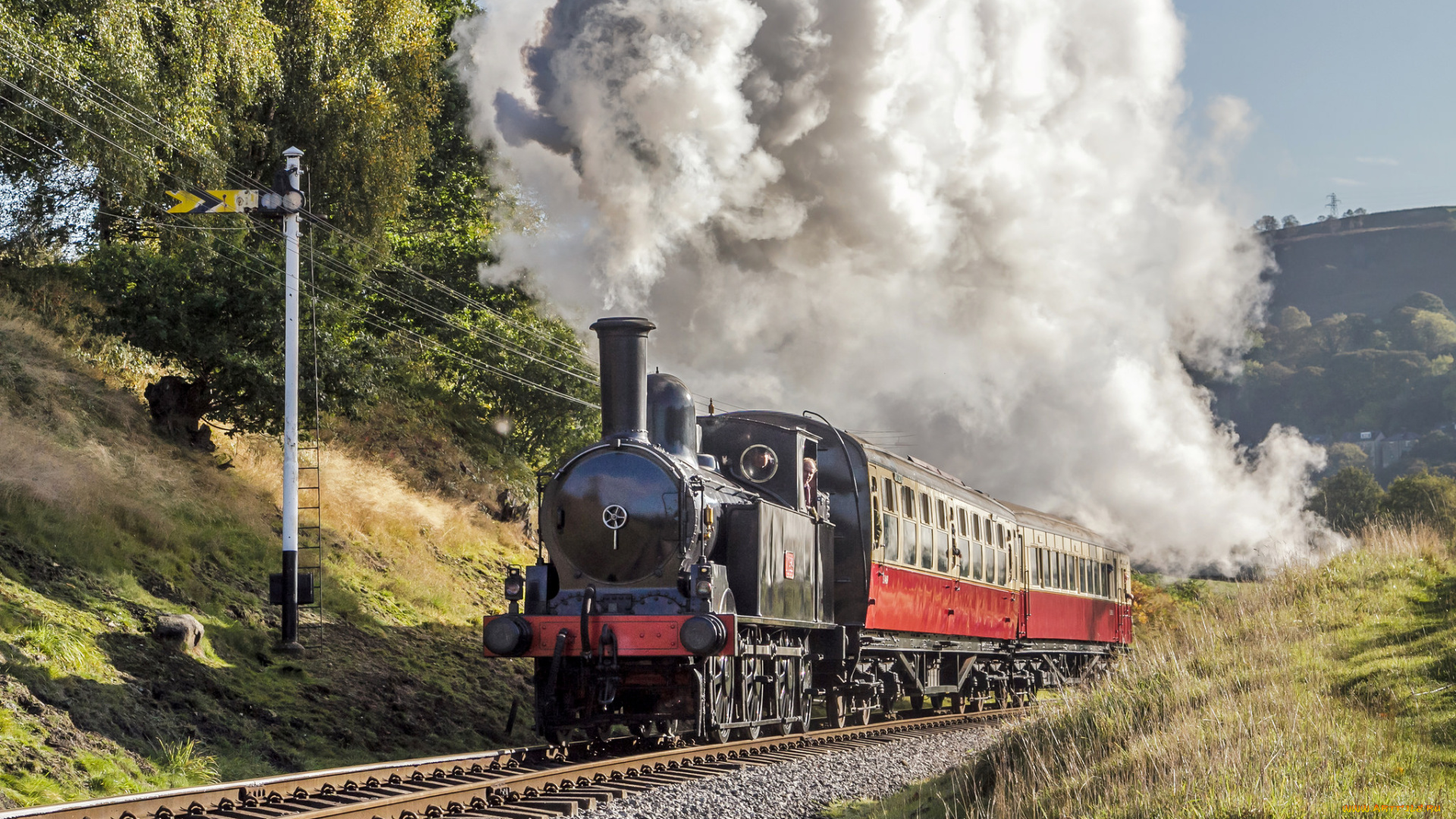 техника, паровозы, паровоз, рельсы, железная, дорога