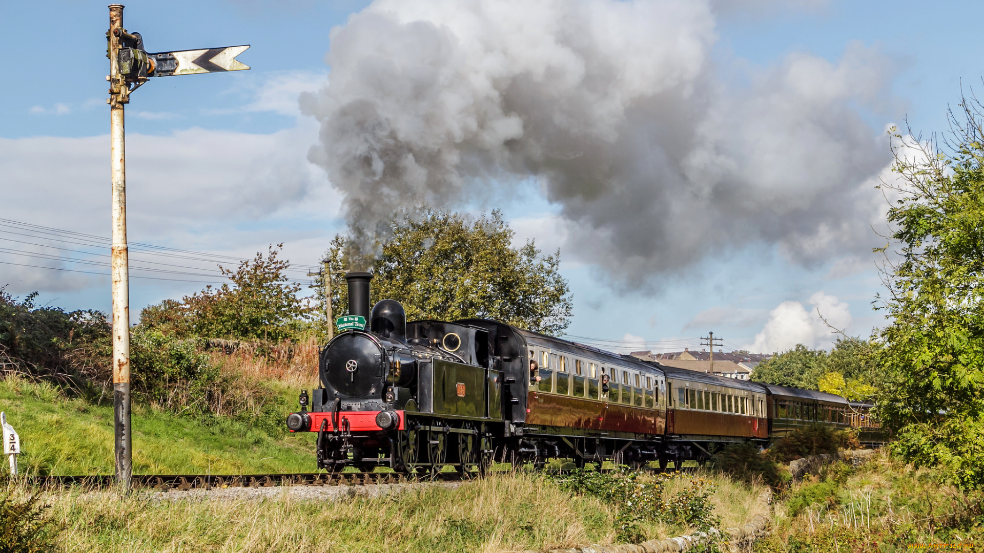 техника, паровозы, паровоз, железная, дорога, рельсы