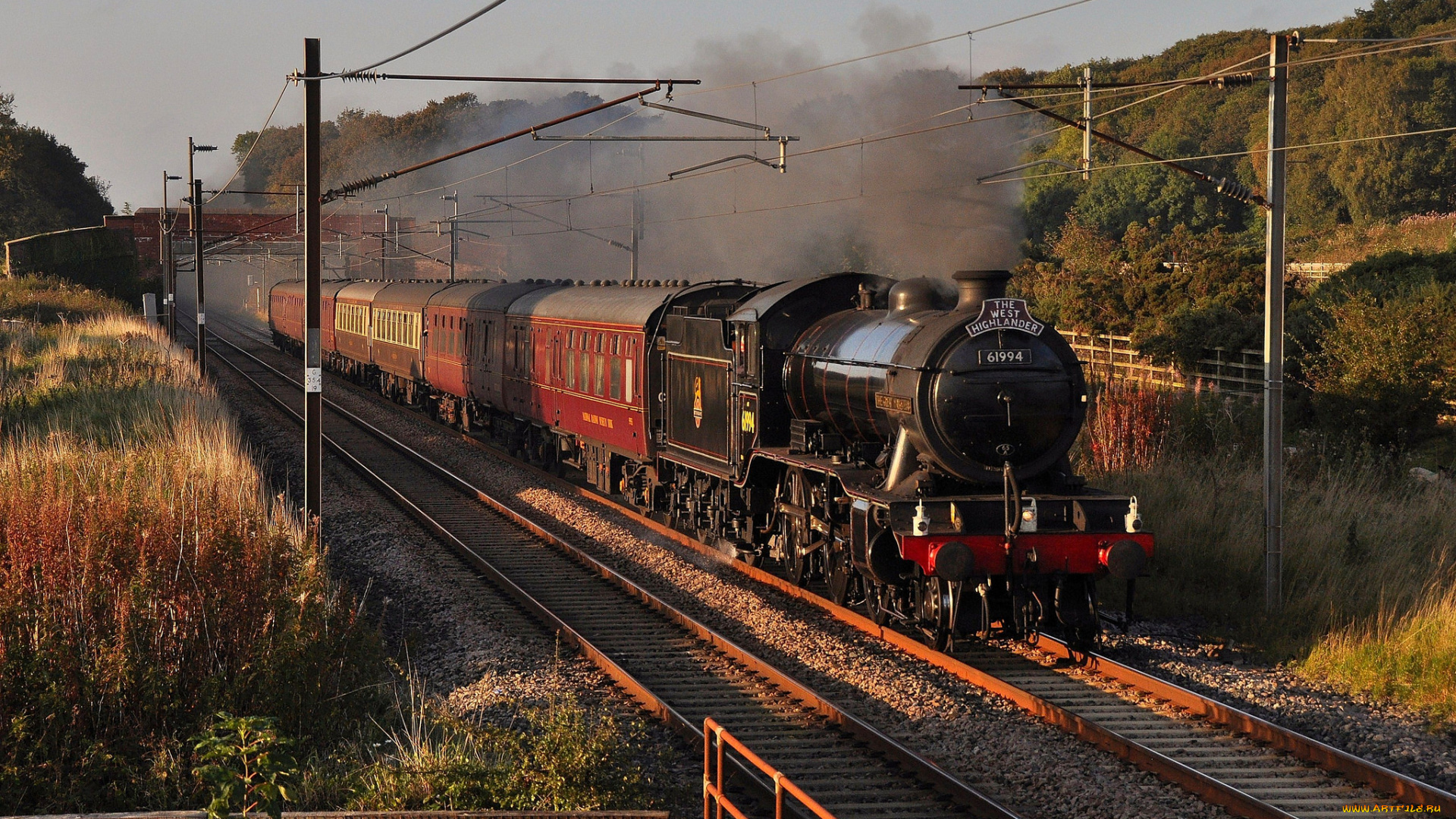 техника, паровозы, паровоз, железная, дорога, рельсы