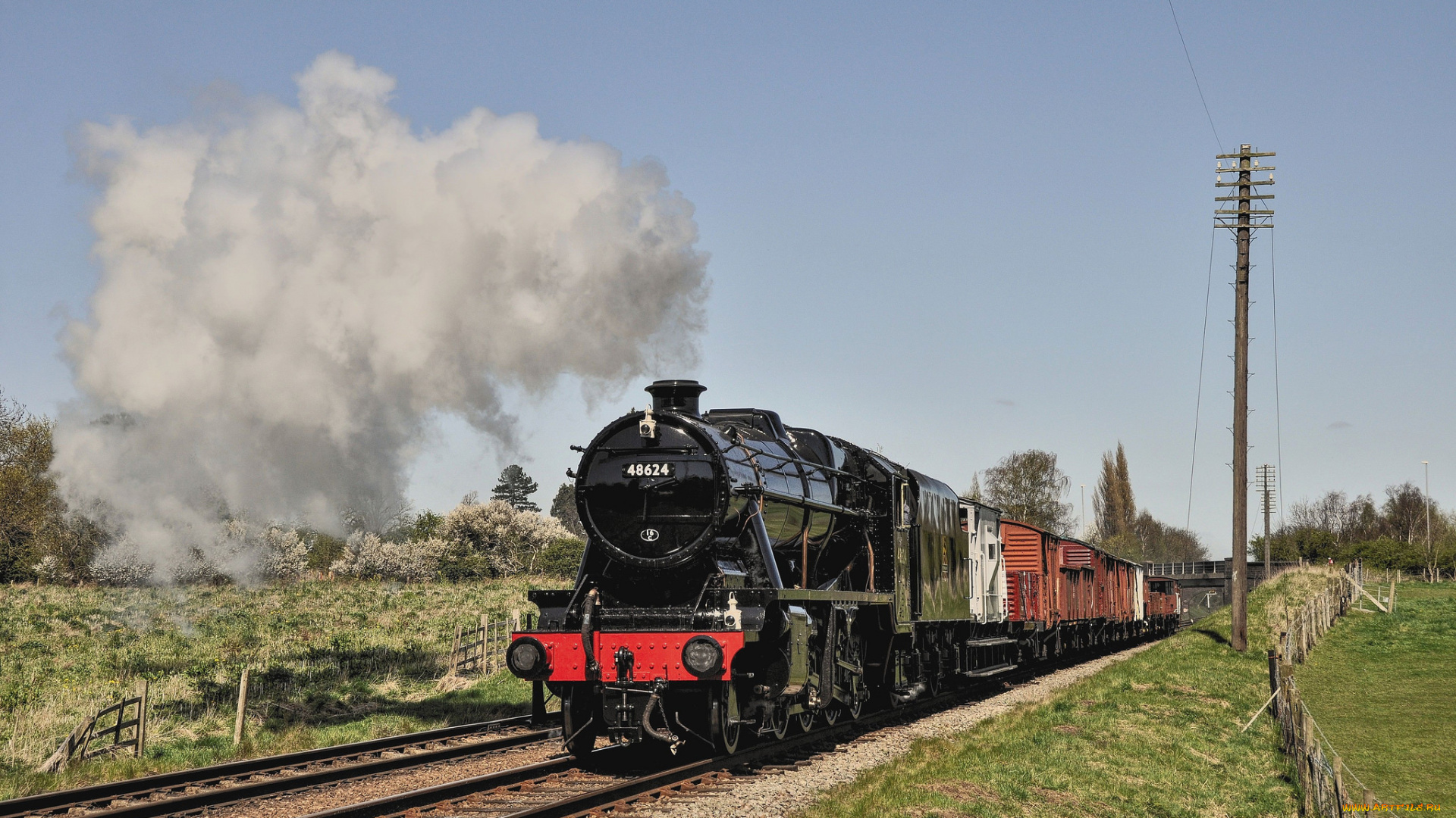 техника, паровозы, железная, дорога, рельсы, паровоз