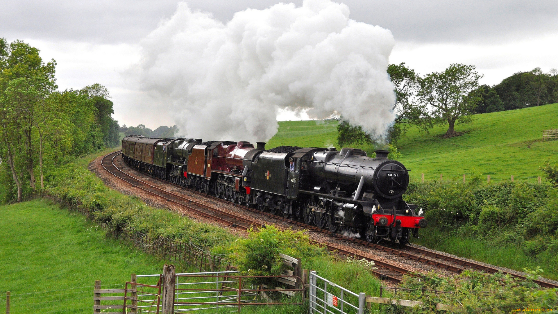 техника, паровозы, железная, дорога, рельсы, паровоз