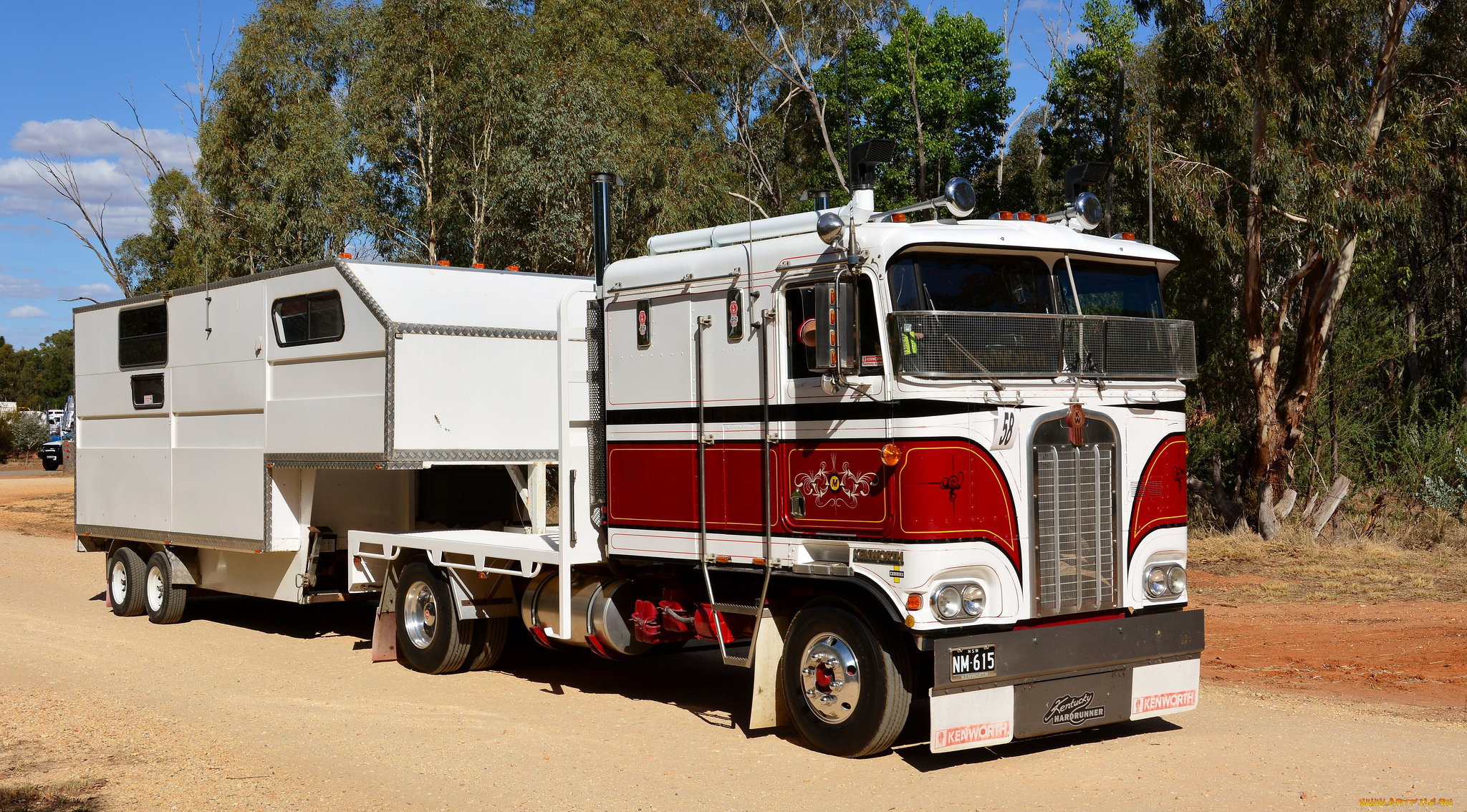 автомобили, kenworth, тягач, седельный, грузовик, тяжелый