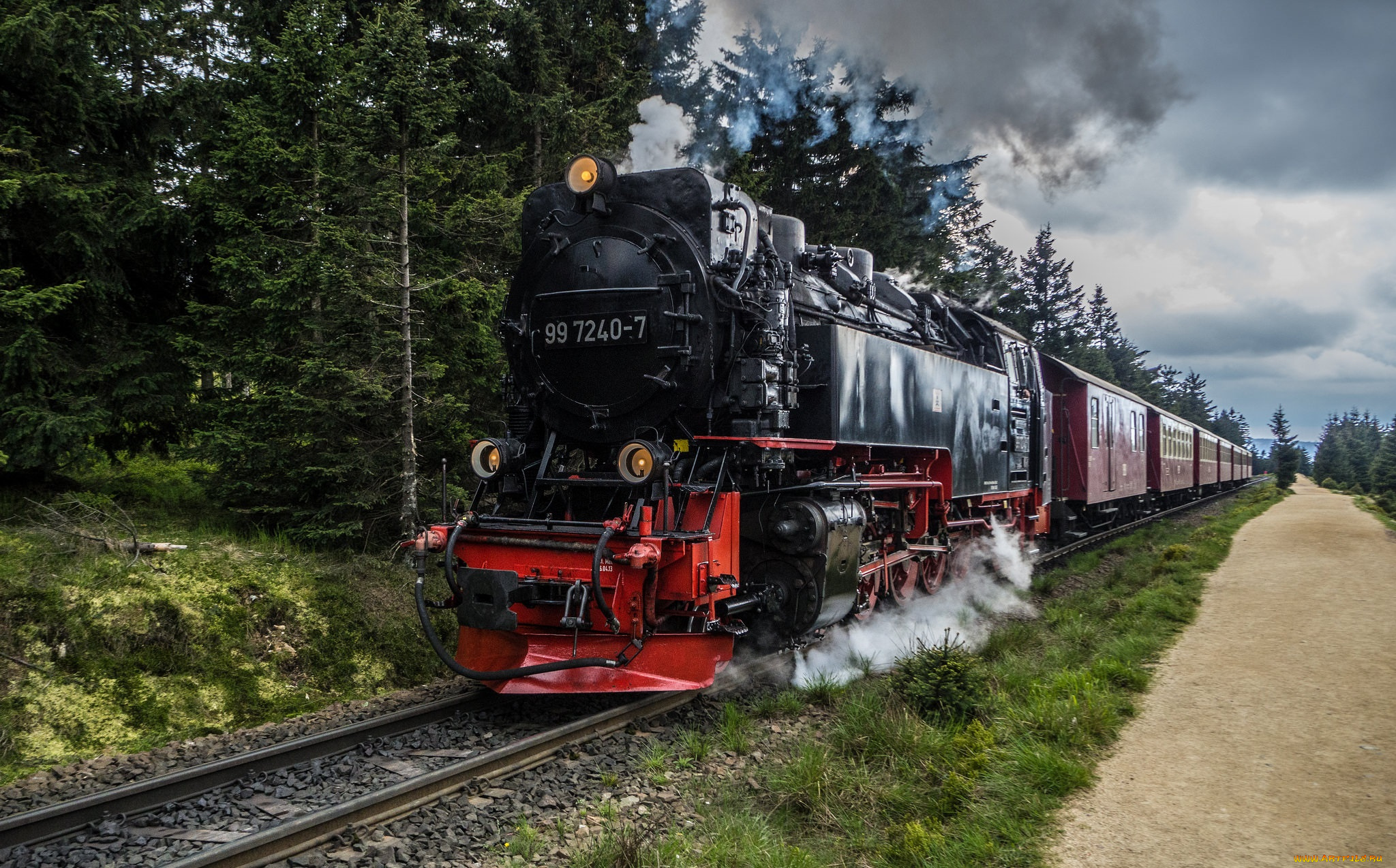 техника, паровозы, паровоз, рельсы, дорога, железная