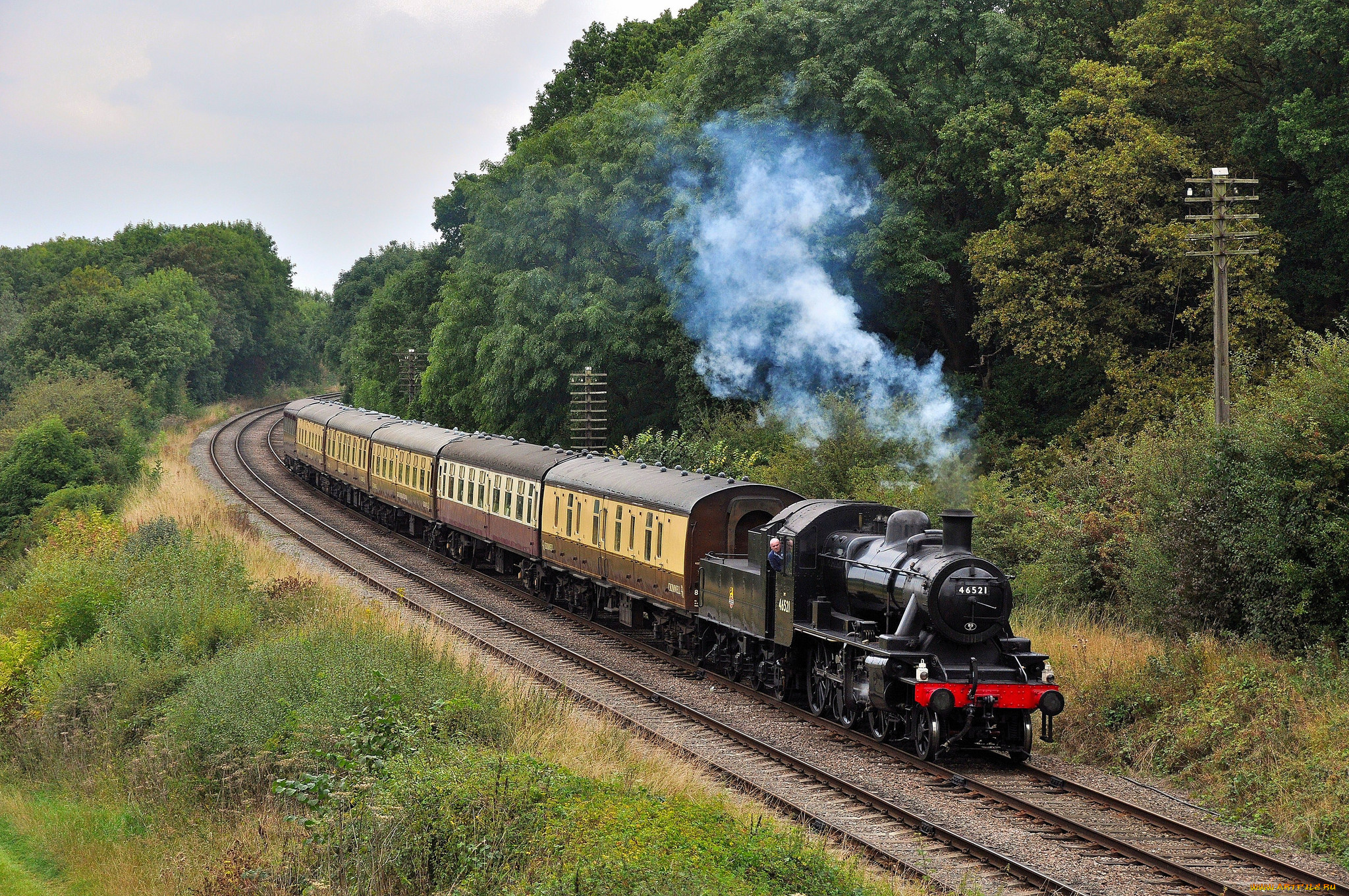 техника, паровозы, дорога, паровоз, рельсы, железная