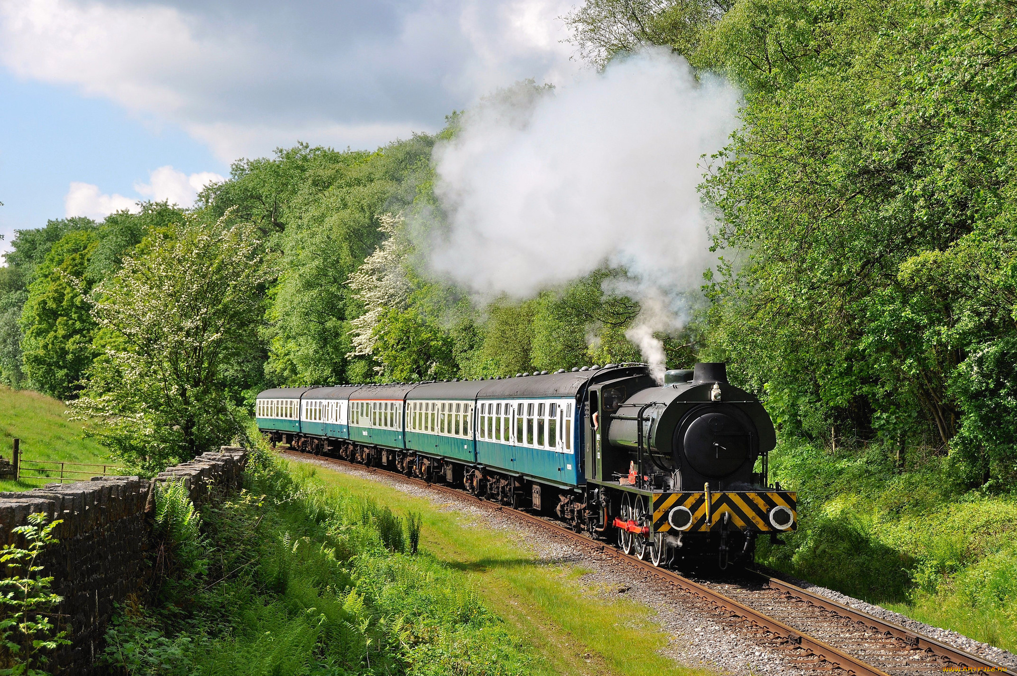 техника, паровозы, дорога, железная, паровоз, рельсы