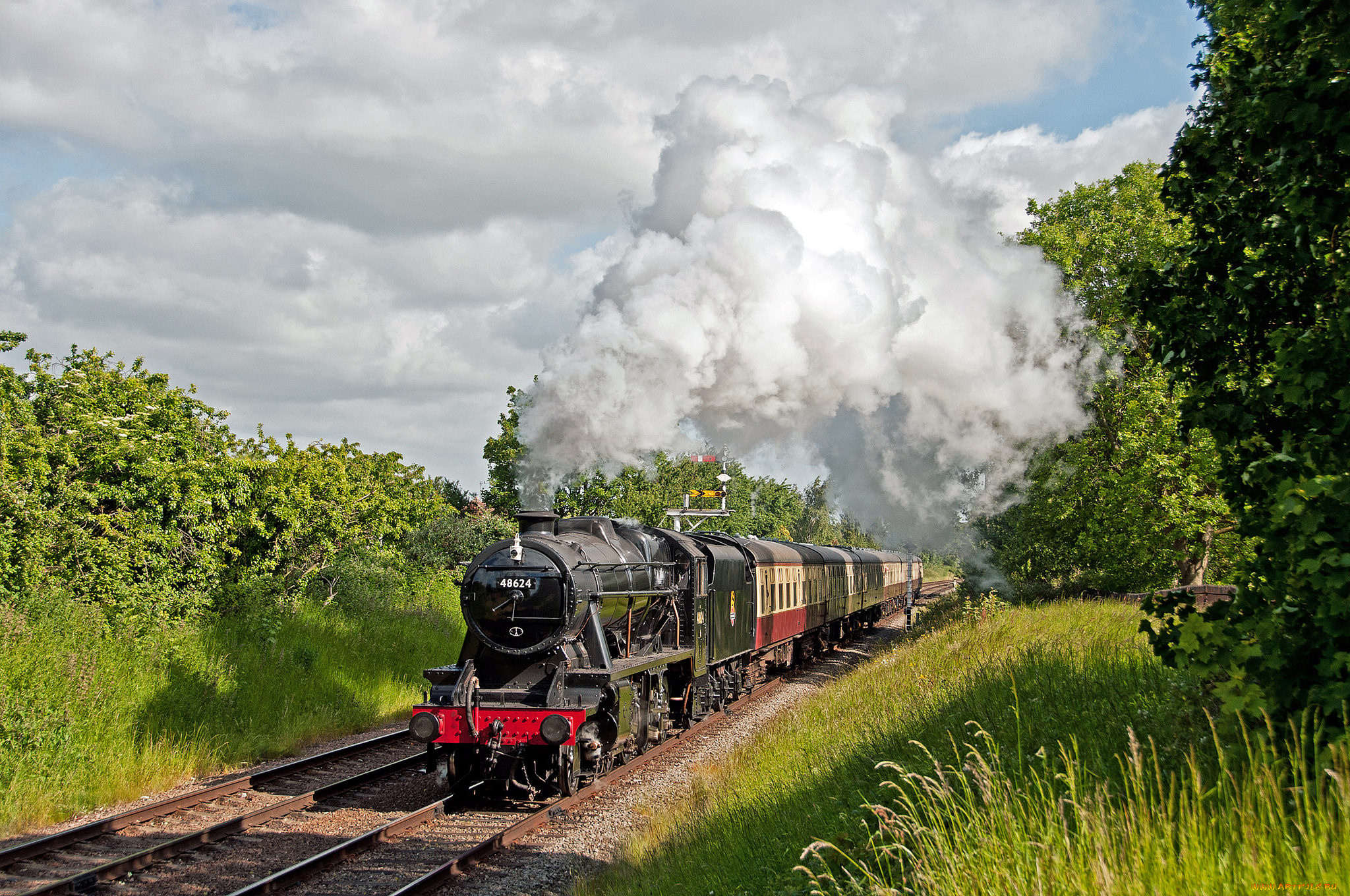 техника, паровозы, паровоз, рельсы, дорога, железная