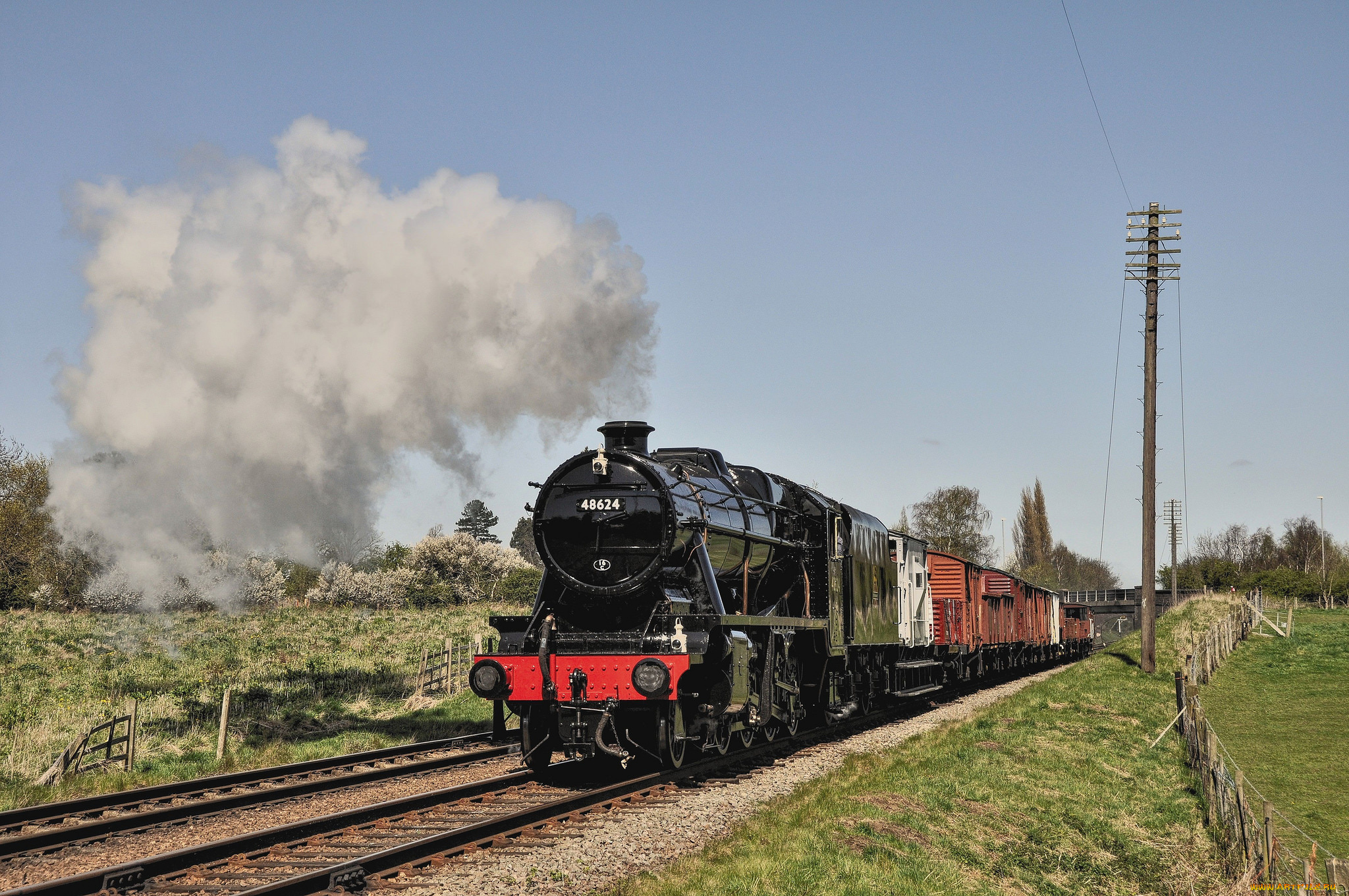 техника, паровозы, железная, дорога, рельсы, паровоз